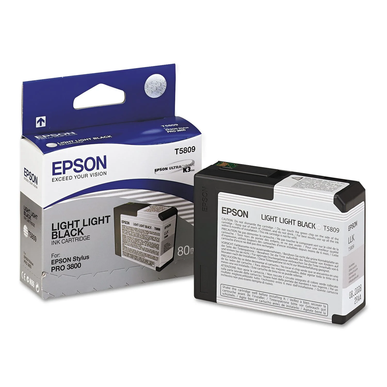 Epson T5809 UltraChrome K3 Light Light Black Cartridge Ink - Image 3
