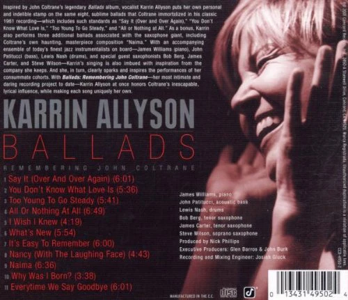 Karrin Allyson-Ballads: Remenbering John Coltrane - Image 2