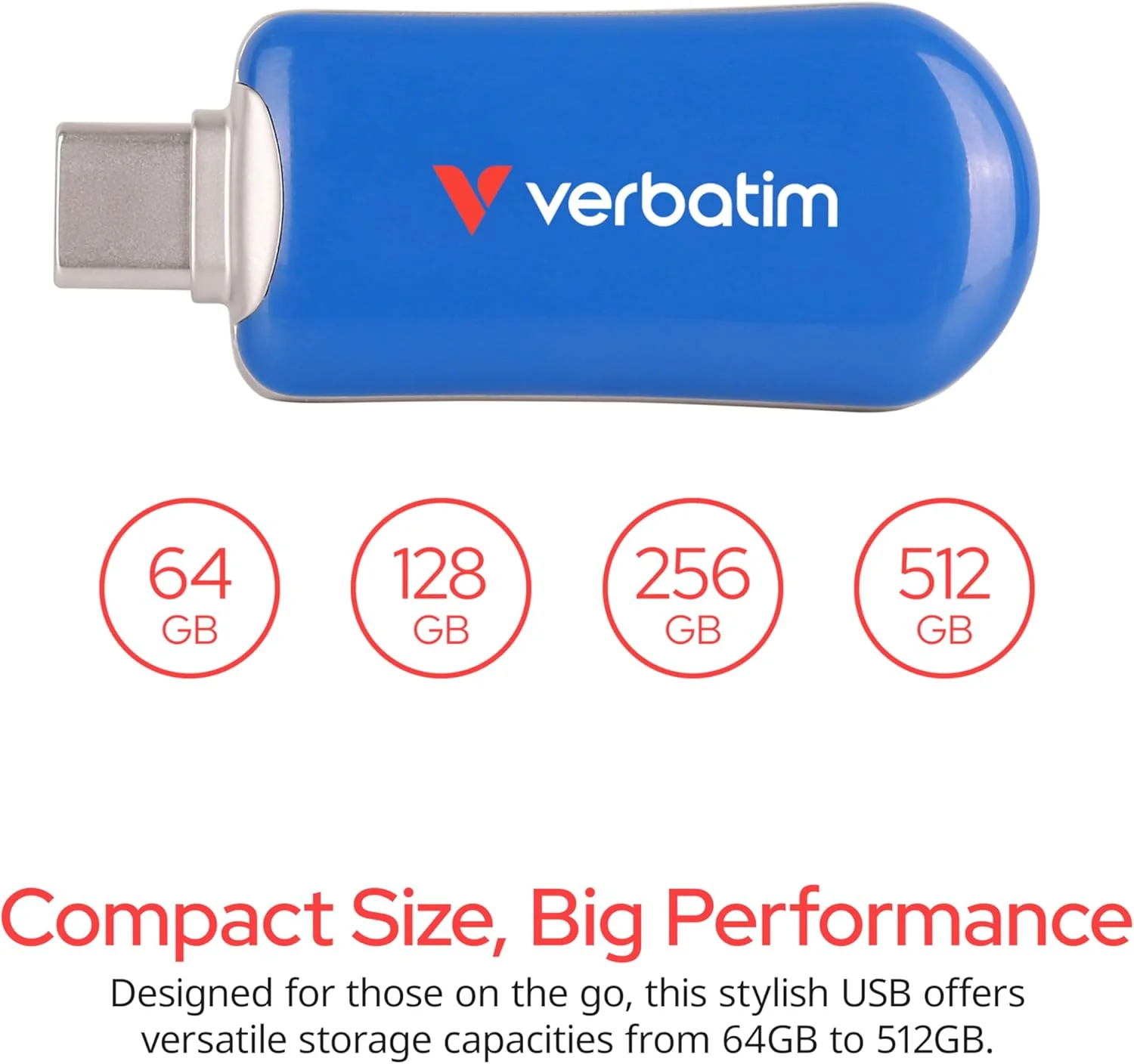 Plectra USB-C Flash Drive Blue 256GB - Image 5