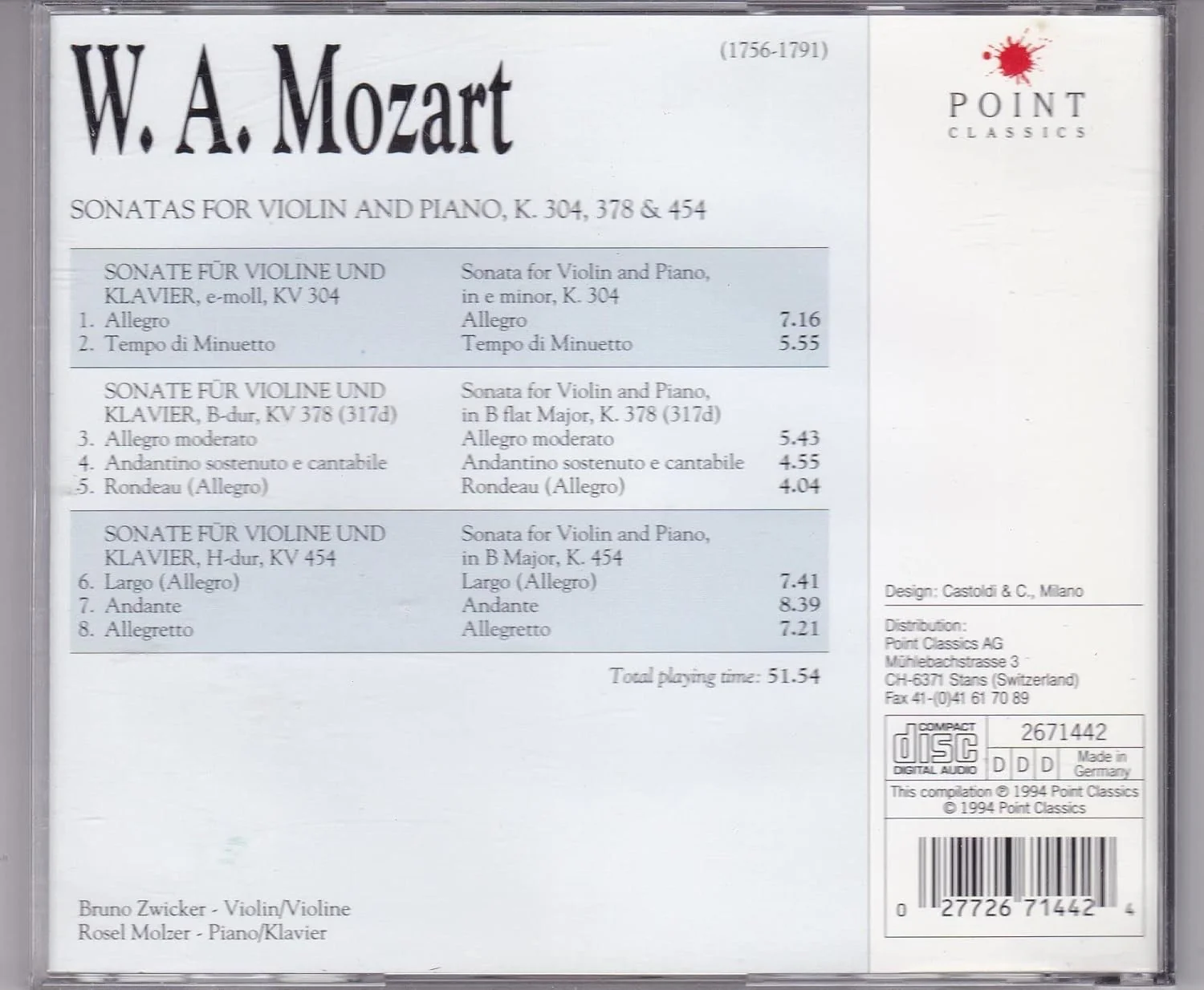 Mozart - Sonatas for Violin and Piano K. 304, 378 & 454 - Image 2