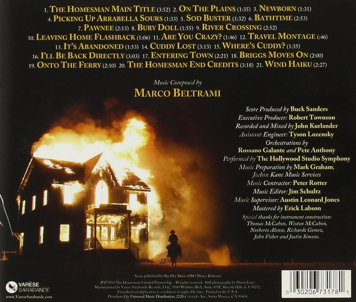 The Homesman (Score) (Original Soundtrack - Image 2