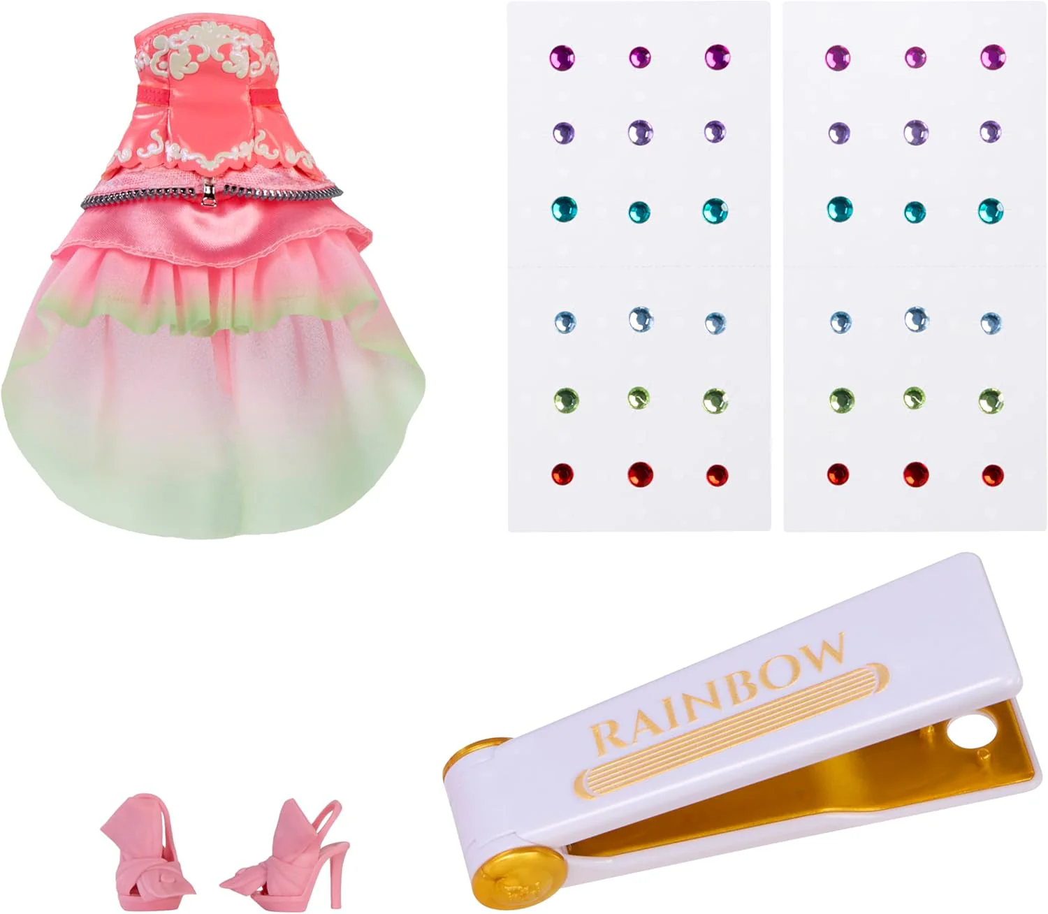 Rainbow High Be Dazzling – Adeline Rose – Rosa 28 cm Modepuppe mit Verzierungswerkzeug, Funkelnden Schmucksteinen und Styling-Accessoires - Image 3