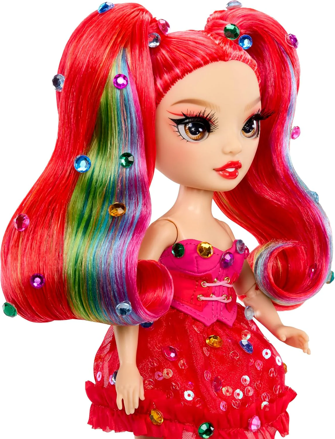Rainbow High Be Dazzling – Vivienne Rouge – Rote 28 cm Modepuppe mit Verzierungswerkzeug, Funkelnden Schmucksteinen und Styling-Accessoires - Image 2