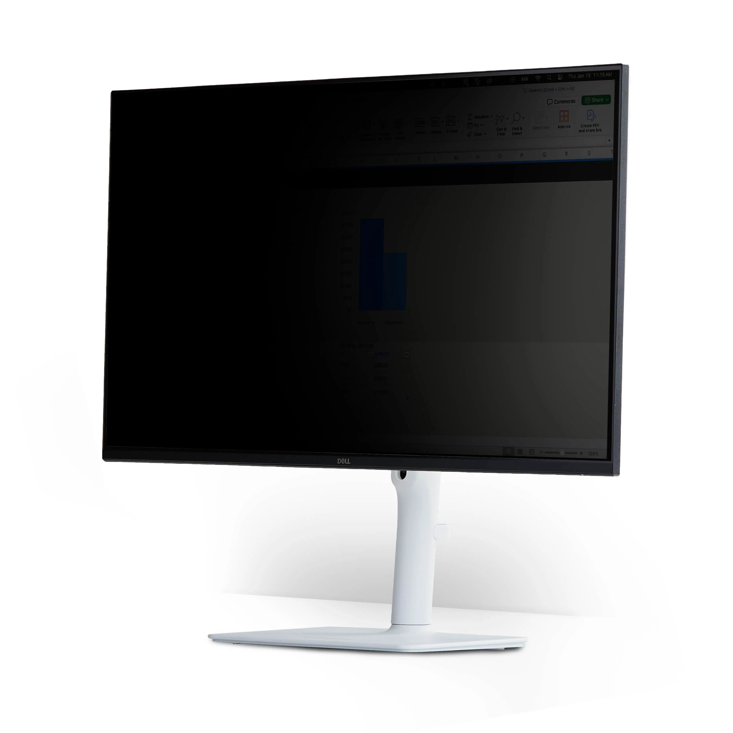 StarTech Magnetic Monitor Privacy Screen for 24" 16:10 Display, Removable Filter, Anti-Glare/Glossy, Blue Light Screen Protector, TAA