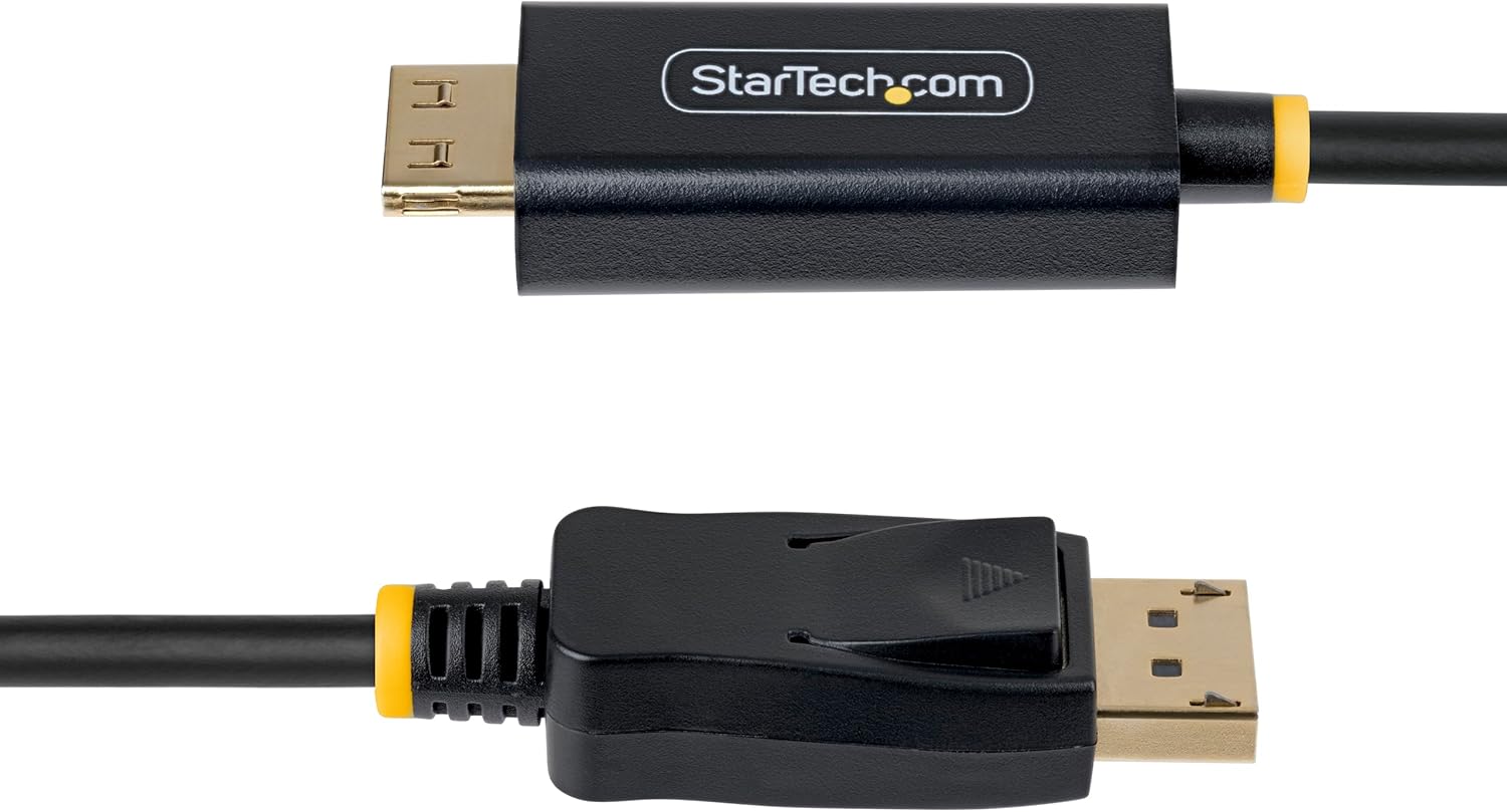 StarTech DisplayPort to HDMI Adapter Cable 1m, Gripping HDMI Connector, 4K@60 / 1440p@120, HDR, Uni-Directional Cord For Desktop, Lenovo, Dell, HP - Image 2