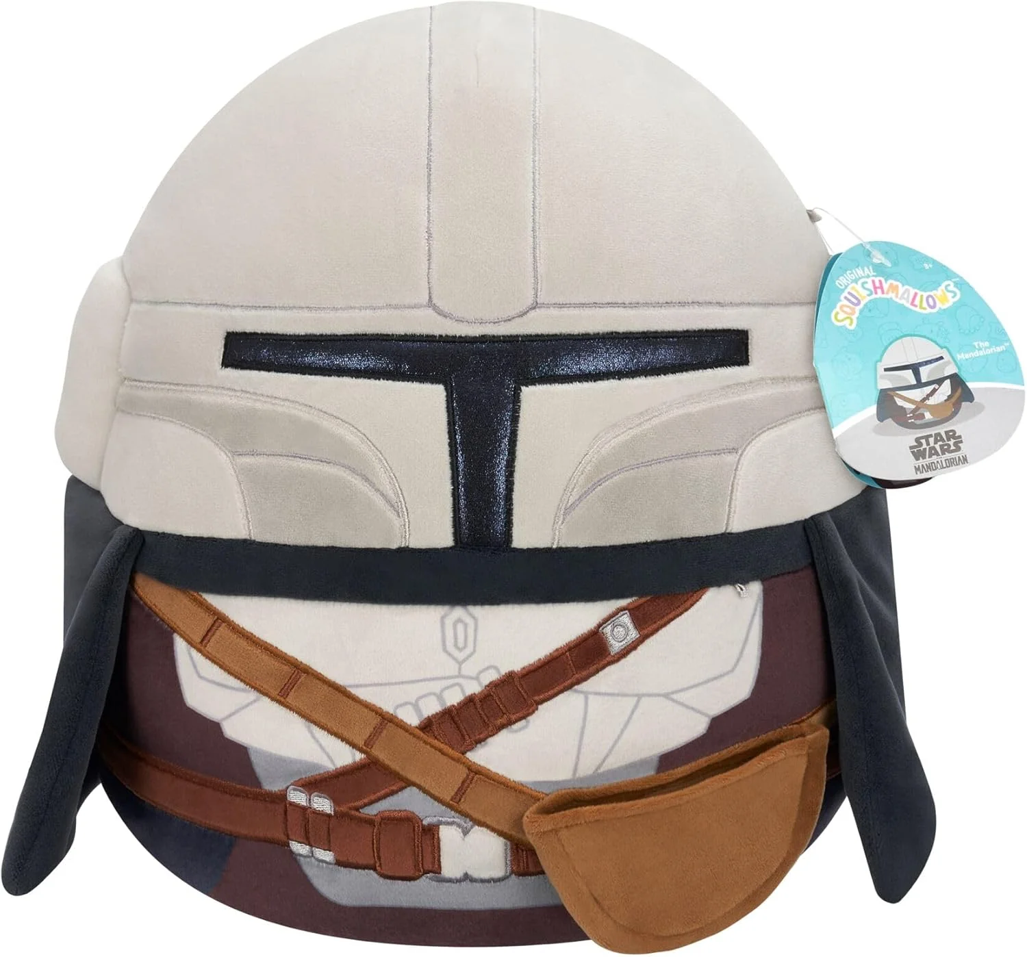 Squishmallows Original Star Wars 12-Inch Mandalorian + 3.5-Inch Grogu Plush (2-Pack), Age 3+ - Image 2