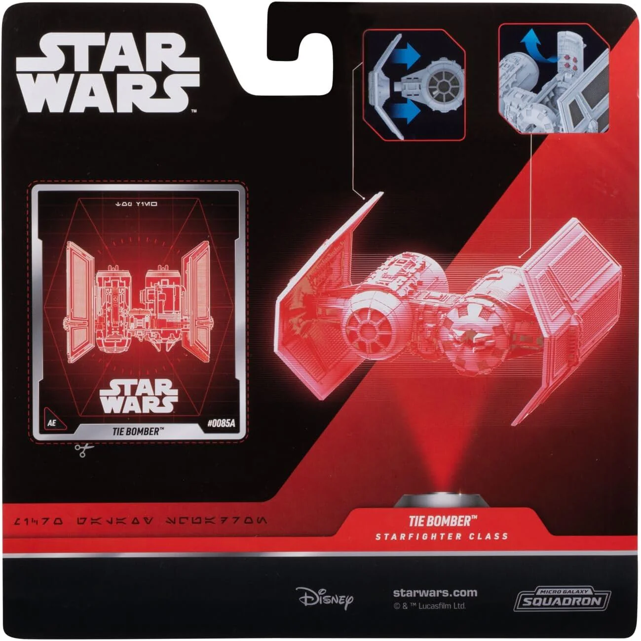 Star Wars Micro Galaxy Squadron TIE Bomber (Armada Edition) - 5-Inch Vehicle with Dual Cockpits, Bomb Bay, and 1-Inch Micro Figure Accessory - Image 7