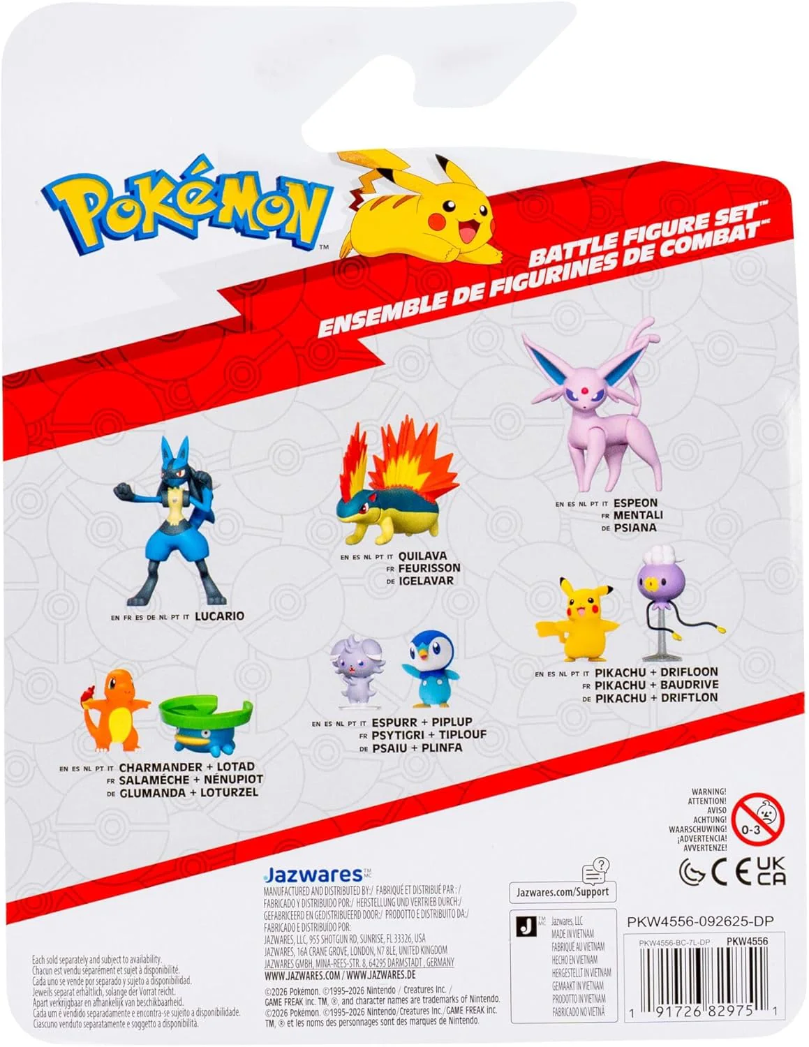Pokémon Battle Figure 3 Pack - Features 2-Inch Metapod (with Stand) and Pikachu plus 3-Inch Hawlucha Battle Figures - Image 4