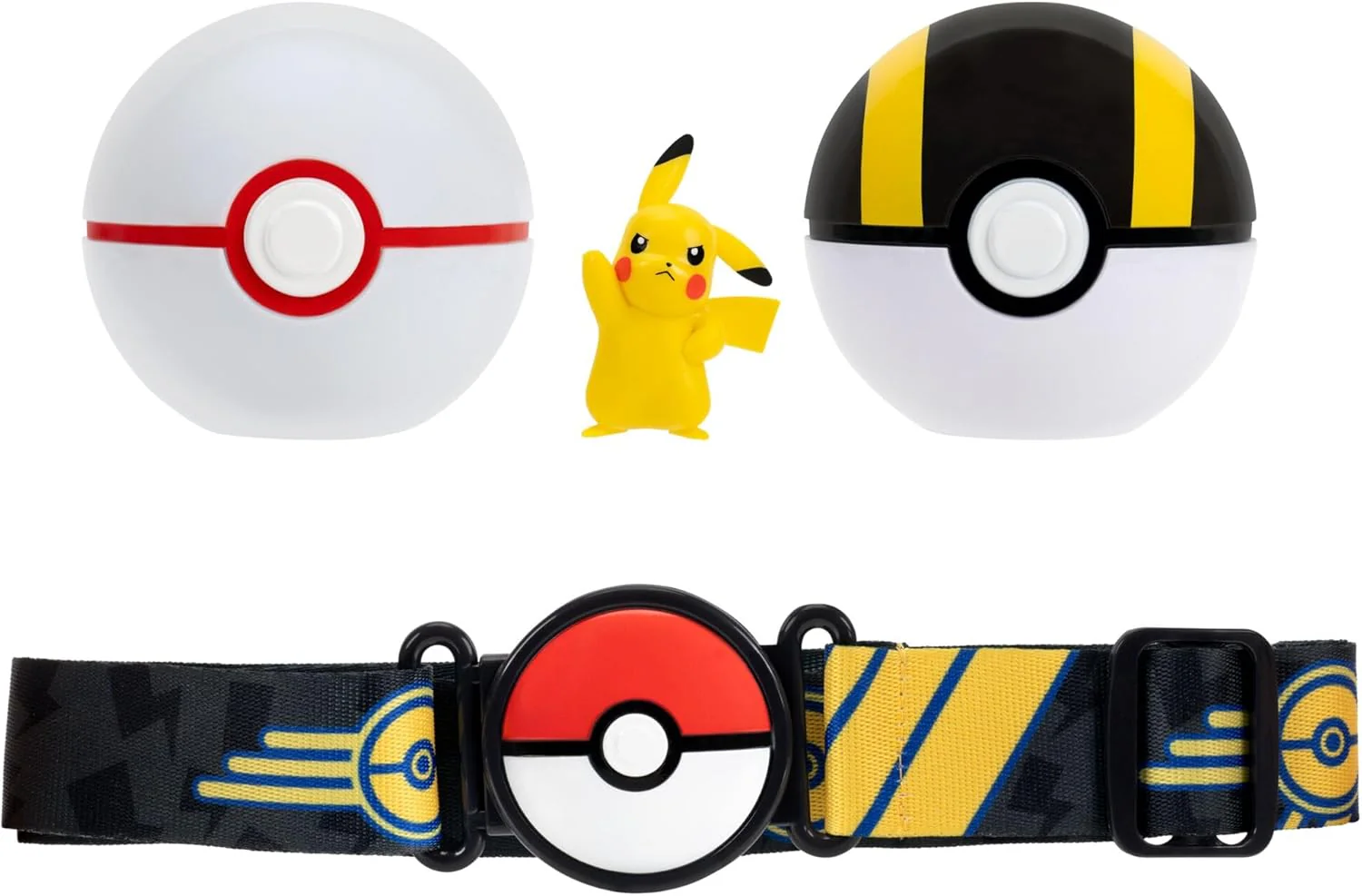 Pokémon Pikachu Clip ‘N’ Go Belt Set - 2-Inch Pikachu Battle Figure with Premier Ball, Ultra Ball, and Electric-Type Themed Belt - Image 6