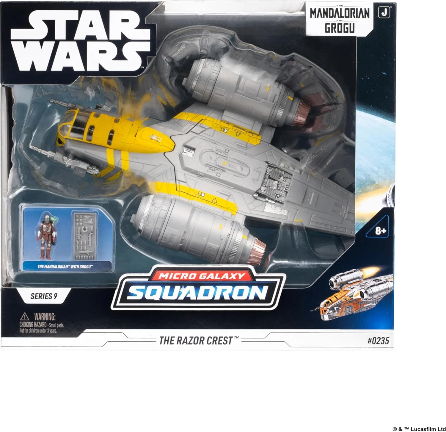 Star Wars™ Micro Galaxy Squadron SWJ0543 - Razor Crest - offizielles 18 cm großes Fahrzeug mit 1 Micro-Figur (2,5 cm - Image 5