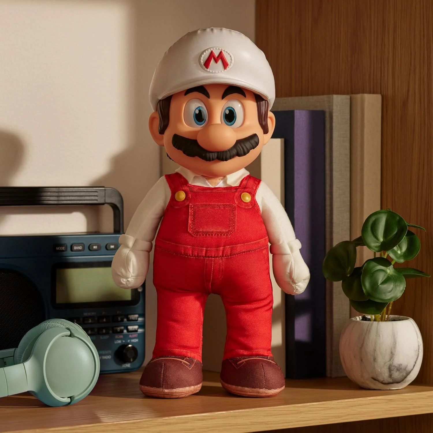 „Super Mario Galaxy“-Film: Bewegliches „Fire Mario“-Plüschtier, 35 cm, offiziell lizenziert von Jakks Pacific, Stofftier mit beweglichem Kopf, Nintendo-Sammlerstück, ab 3 Jahren - Image 3