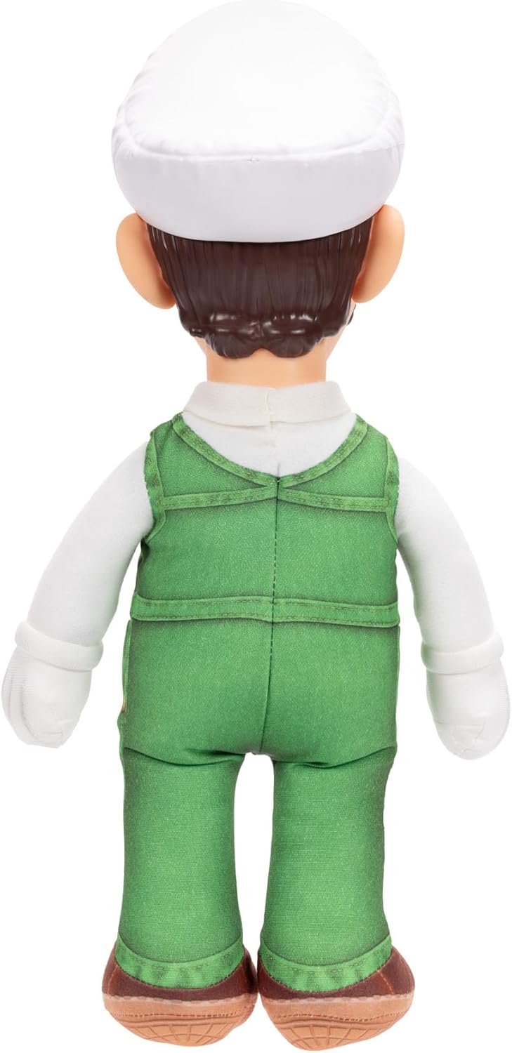 The Super Mario Galaxy Movie Fire Luigi Poseable Plush 15" / 38cm, Officially Licensed by Jakks Pacific, Plush with Sculpted Roto Head, Nintendo Collectible Plush, for Ages 3+ - Image 5
