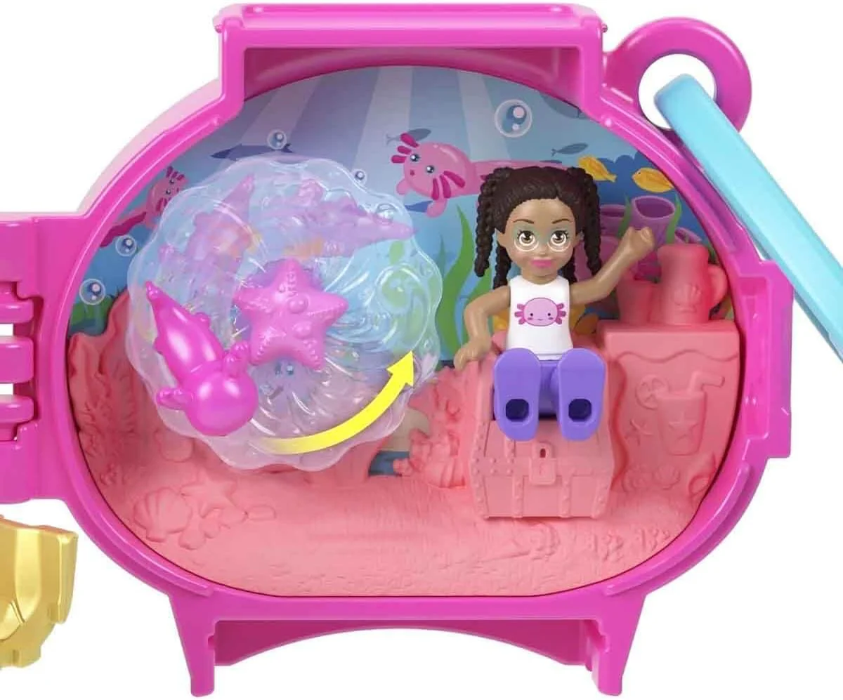 Polly Pocket Collectible Axolotl Pet Compact Playset for Girls Ages 4 and Up - Image 3