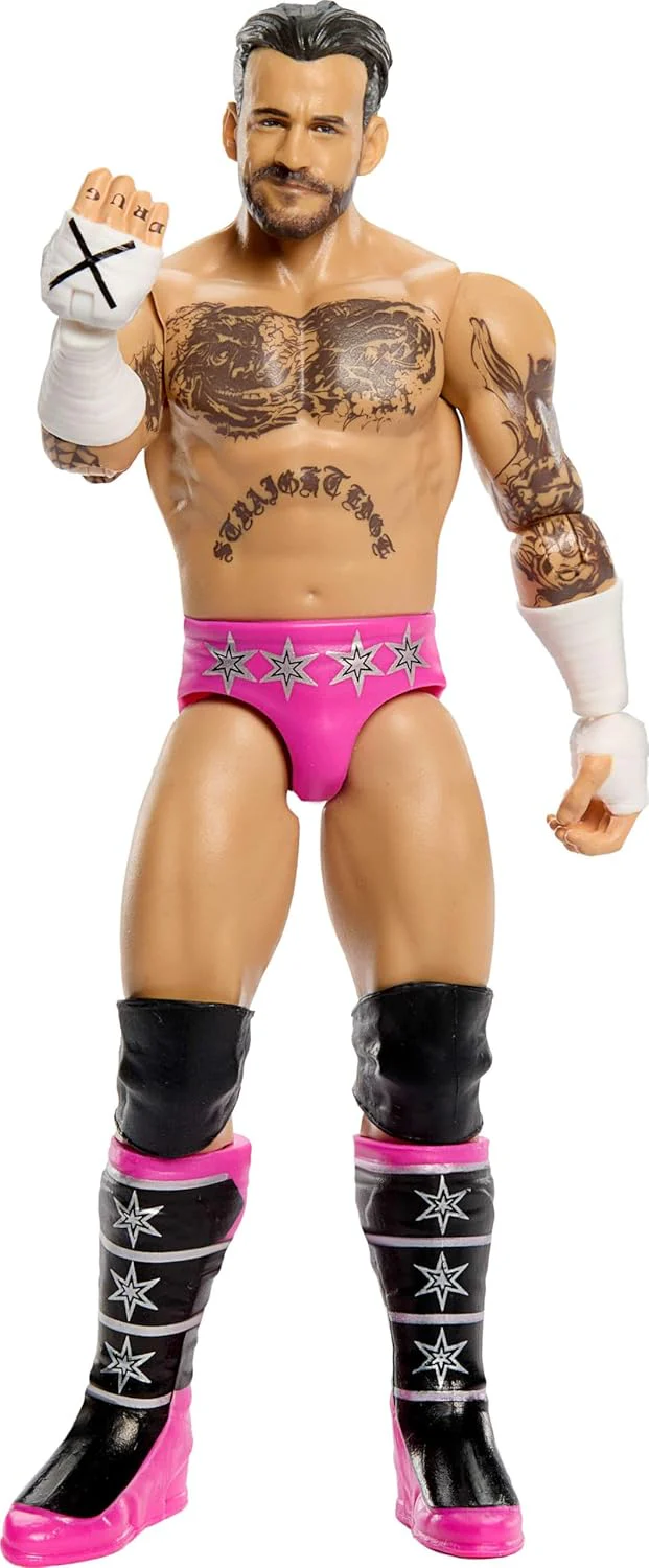 Mattel WWE CM Punk Action Figure, Main Event Series #164, 6-inch Collectible Superstar with 14 Articulation Points & Life-Like Look, JHJ07 - Image 6