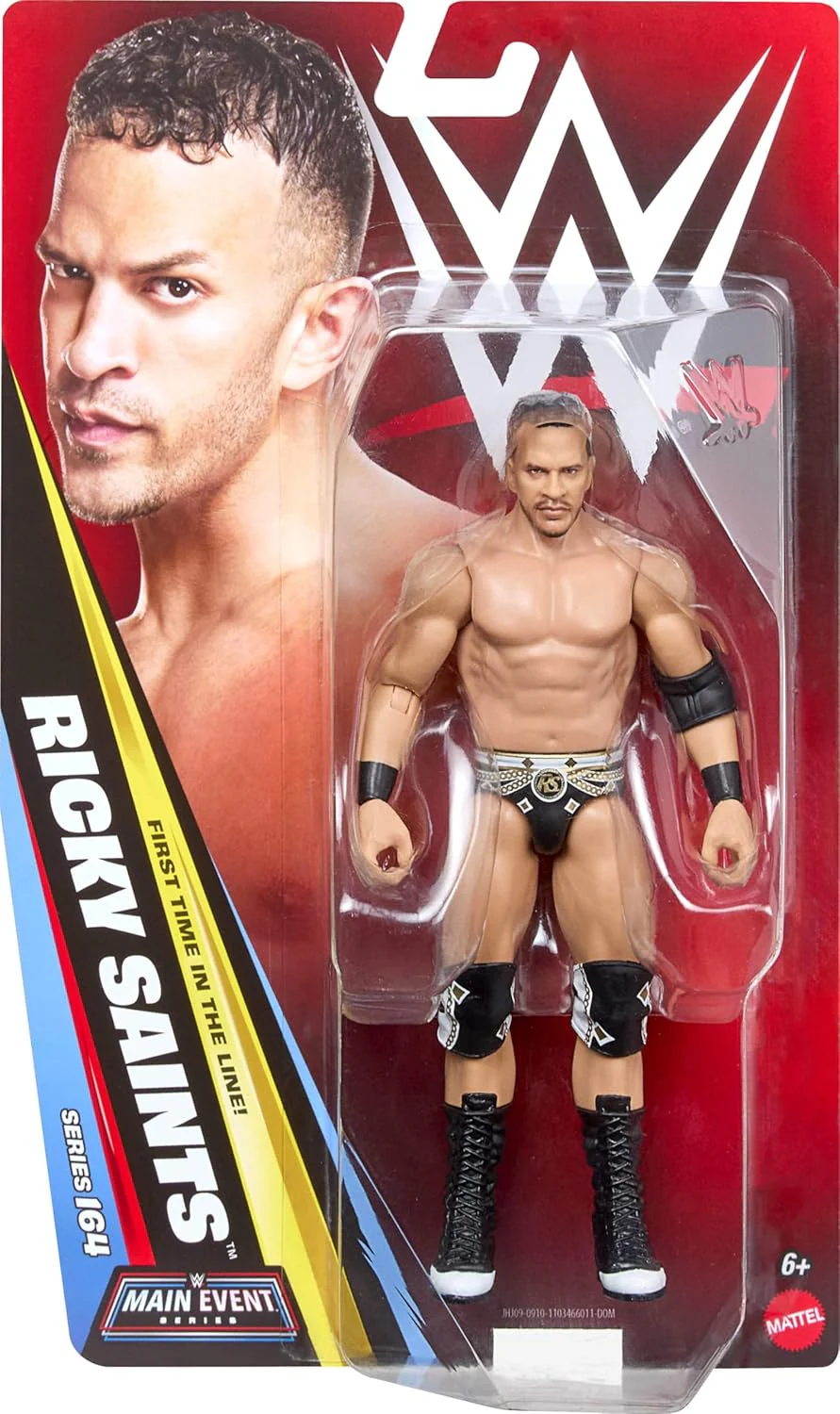 Mattel WWE Ricky Saints Action Figure, Main Event Series #164, 6-inch Collectible Superstar with 14 Articulation Points & Life-Like Look, JHJ09 - Image 2