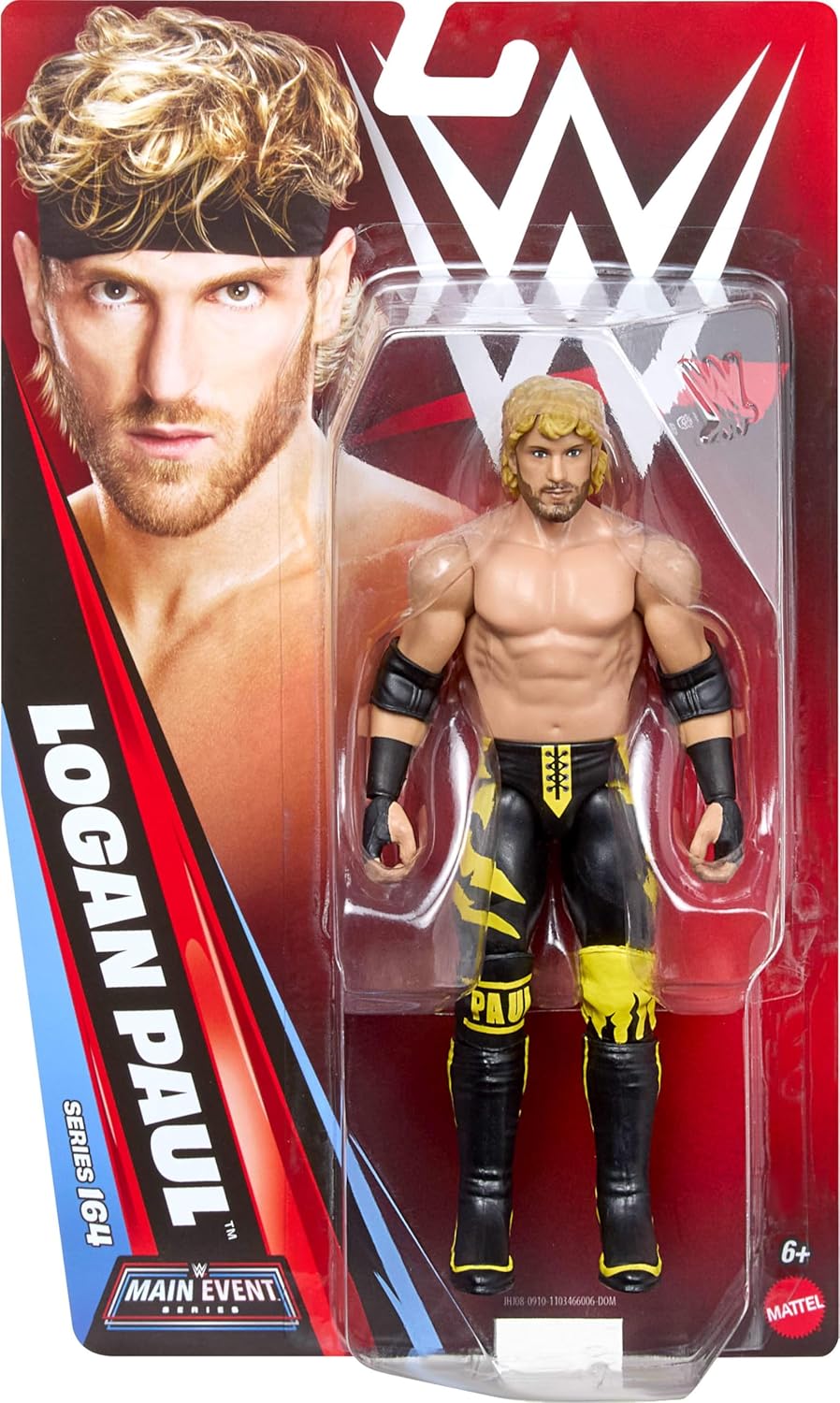 Mattel WWE Logan Paul Action Figure, Main Event Series #164, 6-inch Collectible Superstar with 14 Articulation Points & Life-Like Look, JHJ08 - Image 4