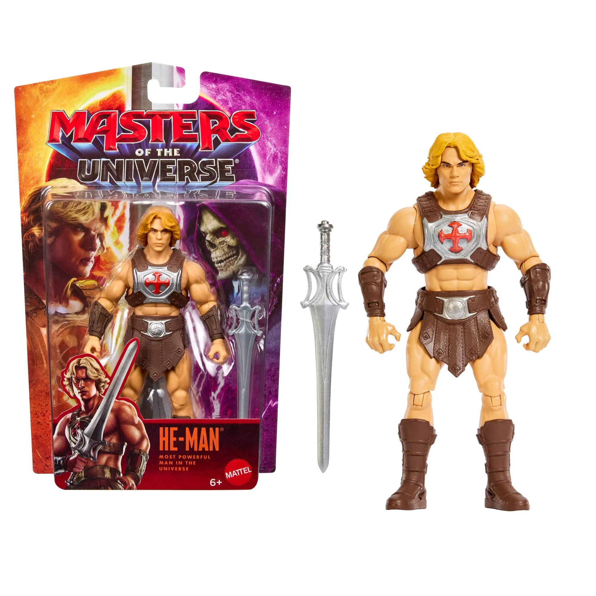 Masters of the Universe - He-Man, action figure articolata con Spada del Potere, ispirata a Nicholas Nick Galitzine dal film Masters of the Universe 2026, 6+ anni, JKH89