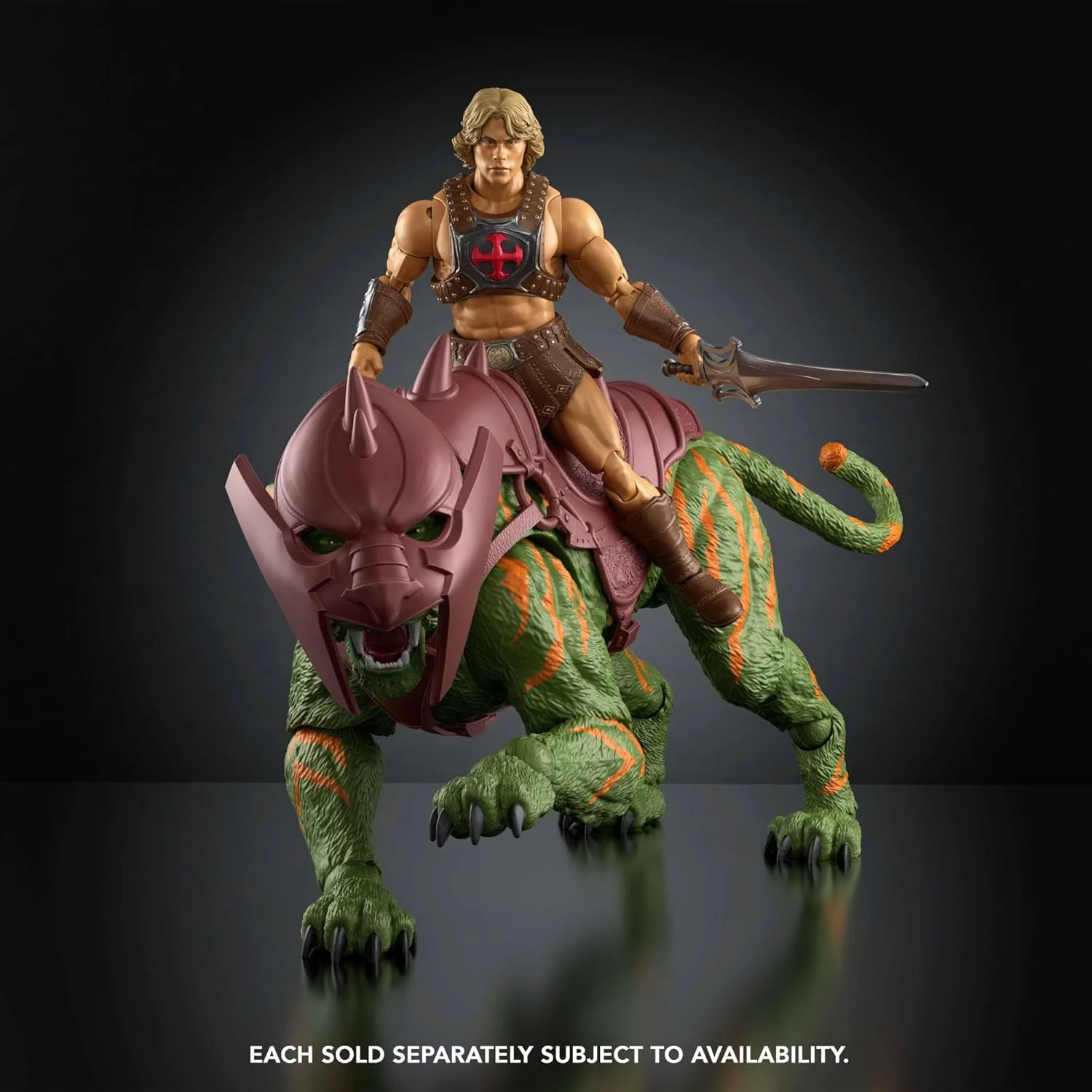 Masters of the Universe Chronicles - Gatto da Battaglia, action figure in scala 1:12 ispirata al film del 2026, tigre con sella e armatura, occhi di vetro e mandibola articolata, 6+ anni, JKJ32 - Image 2