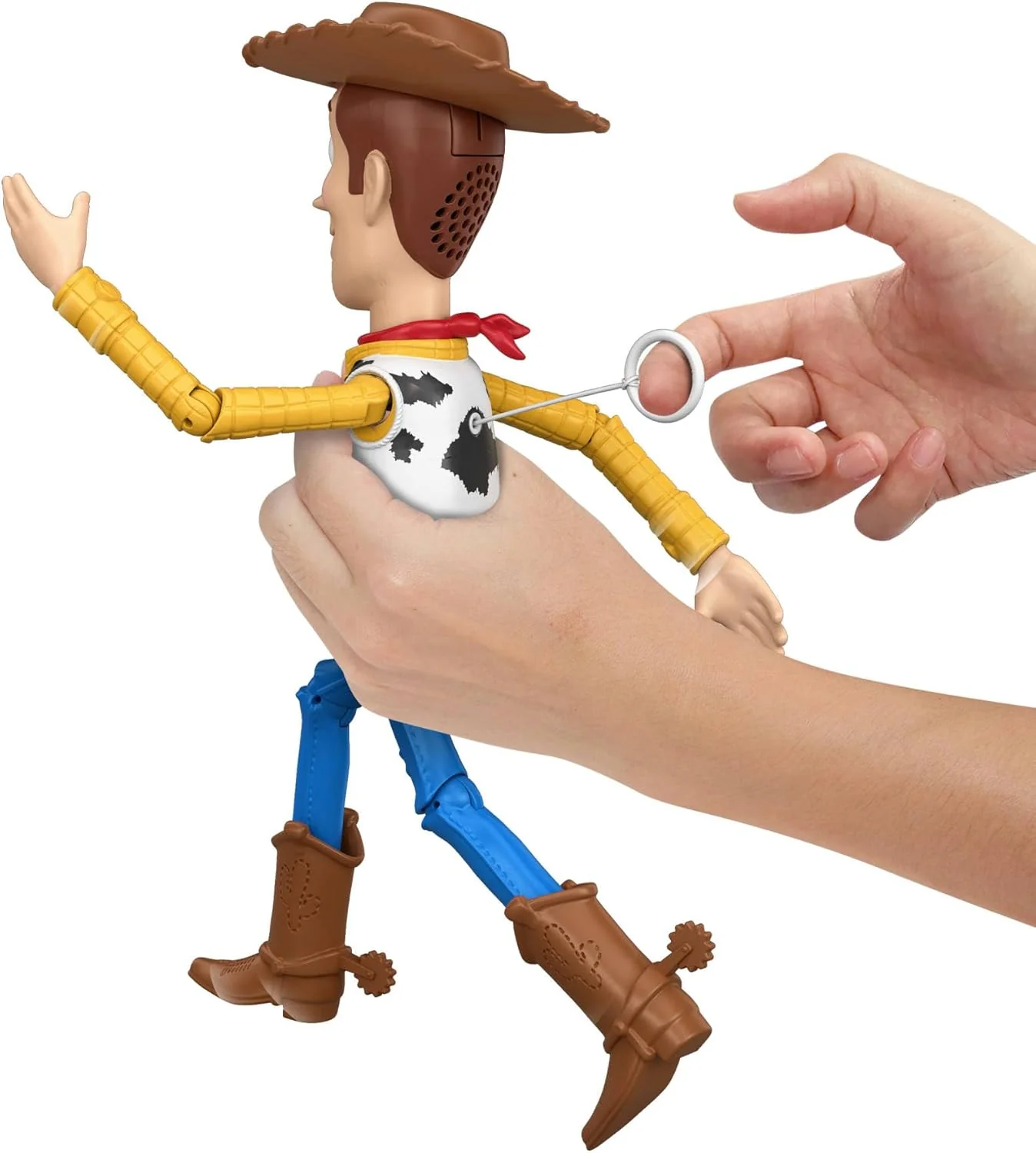 Mattel Disney Pixar Toy Story 5 - Running Woody, action figure da 30+ cm con 50 frasi e suoni dal film, tirando la cordicella Woody muove braccia e gambe velocemente, 3+ anni, JKL95 - Image 5