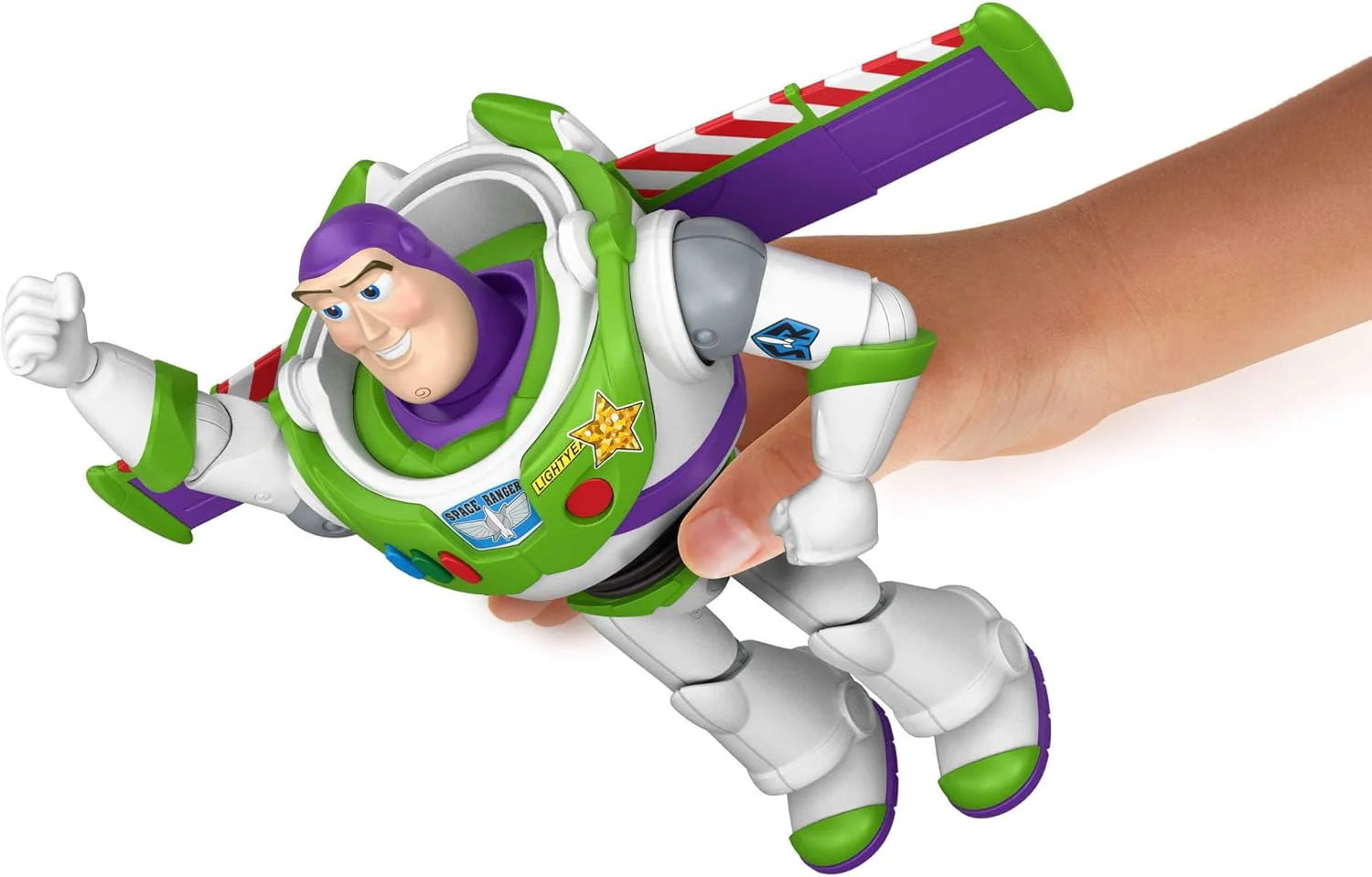 Mattel Disney Pixar Toy Story 5 Figur, große startbereite Buzz Lightyear-Figur, 25 cm Filmdesign 12 bewegliche Gelenke, JKV39 - Image 3