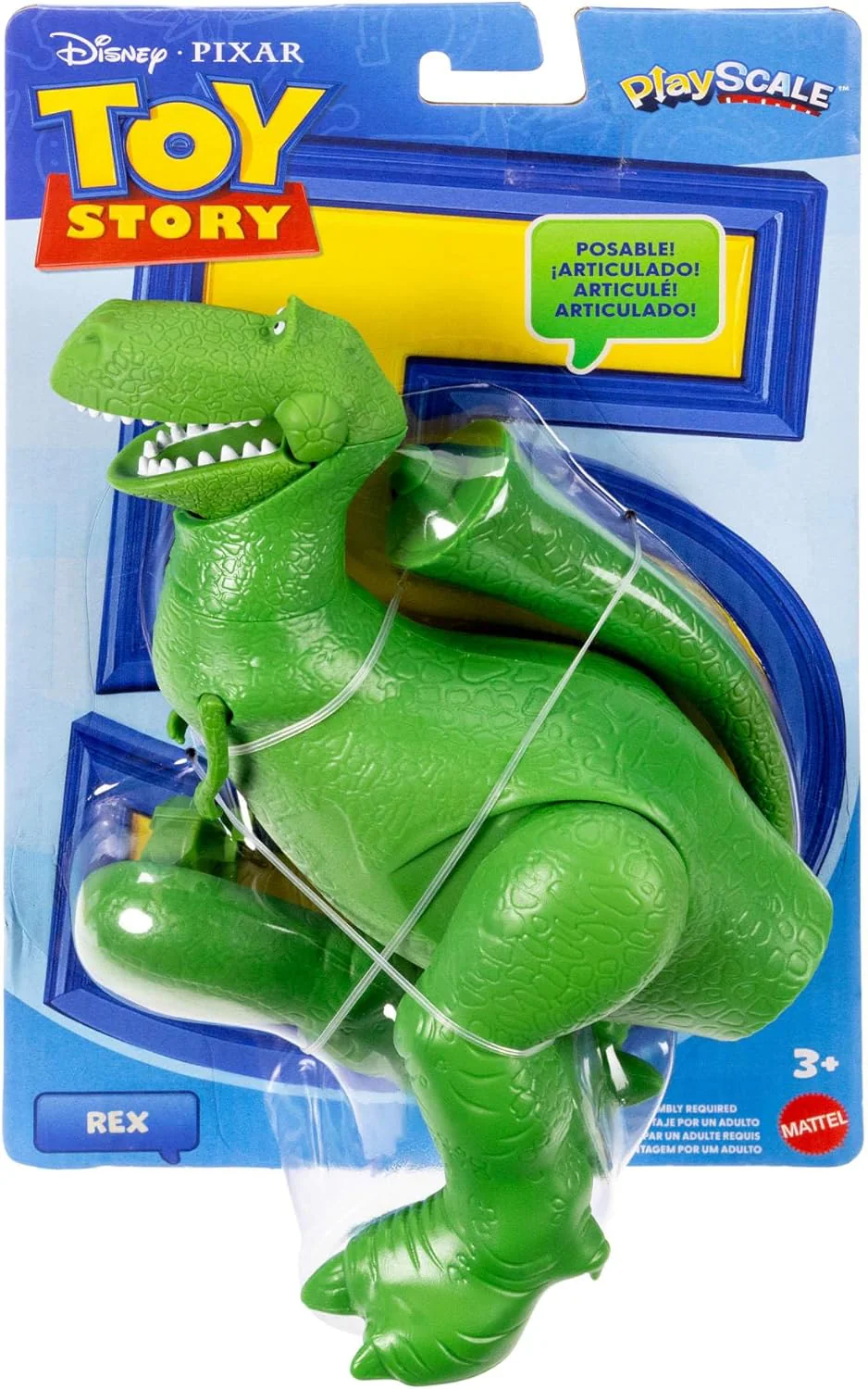 Mattel Disney Pixar Toy Story 5 - Rex il Dinosauro Verde, action figure da 18,5 cm con 8 punti di articolazione, design fedele al film 2026, 3+ anni, JKV17 - Image 3