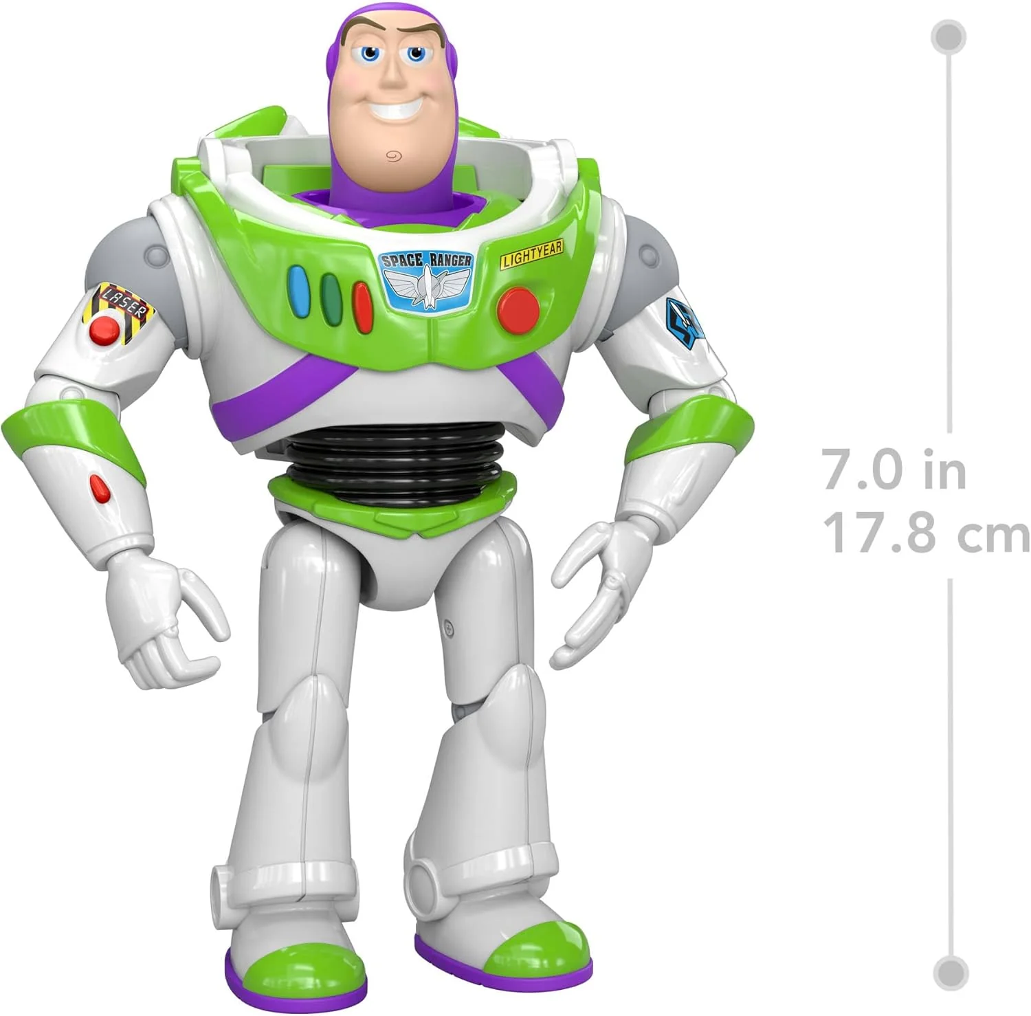 Mattel Disney Pixar Toy Story 5 - Buzz Lightyear Space Ranger, action figure da 18cm con 10 punti di articolazione, design fedele al film 2026, 3+ anni, JKV15 - Image 4