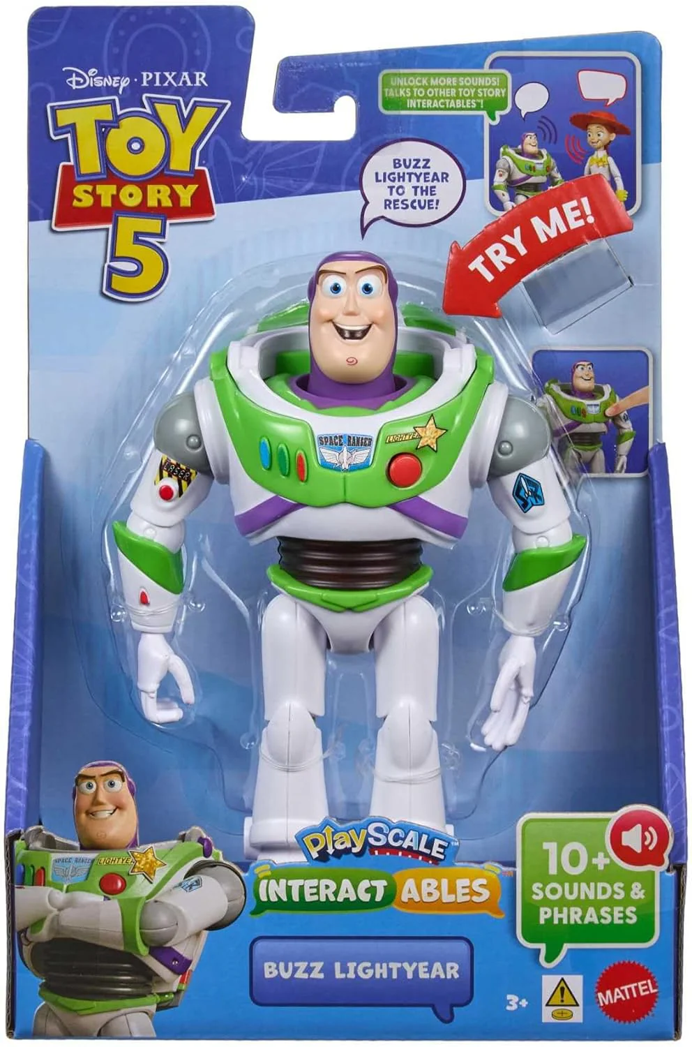 Mattel Disney and Pixar Toy Story 5 Interactables Figure, Buzz Lightyear 7 Inch Playscale, Movie Phrases & Converses with Other Characters in Line, JKV26 - Image 6