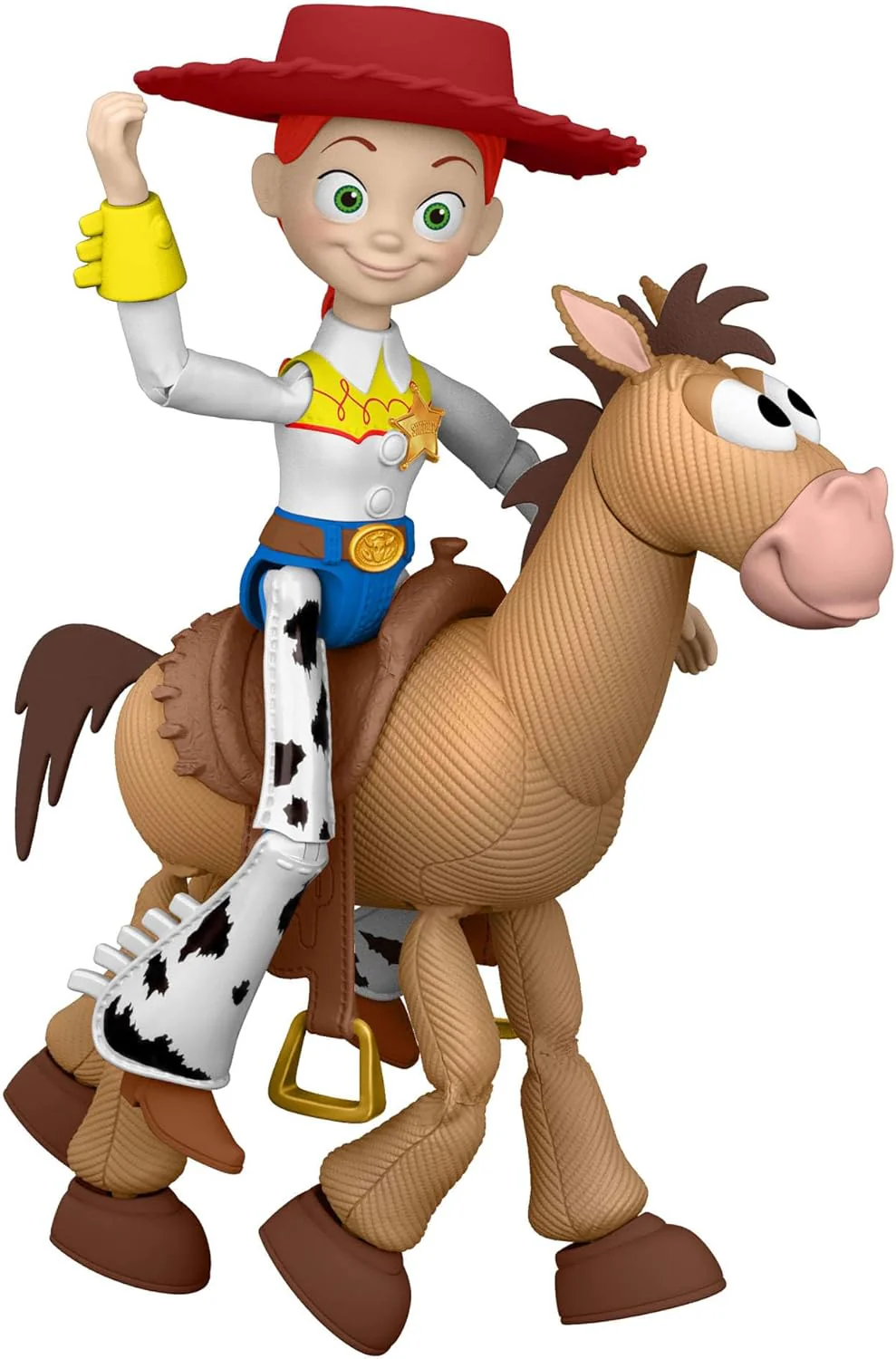 Mattel Disney and Pixar Toy Story 5 Playscale Posable 7 Inch Action Figures 2 Pack, Jessie & Bullseye, Removable Cowboy Hat, JKV21 - Image 4