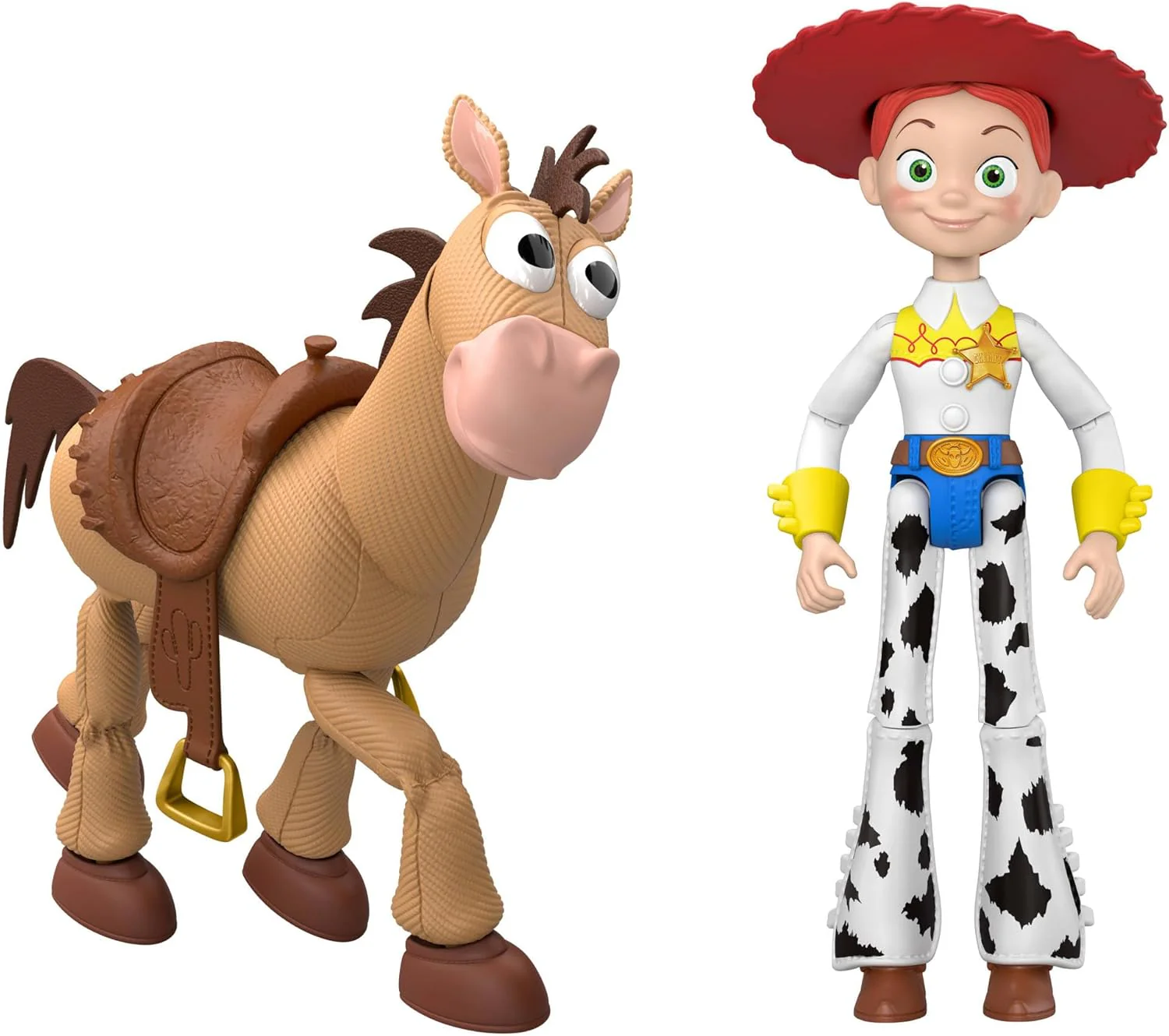 Mattel Disney and Pixar Toy Story 5 Playscale Posable 7 Inch Action Figures 2 Pack, Jessie & Bullseye, Removable Cowboy Hat, JKV21 - Image 7
