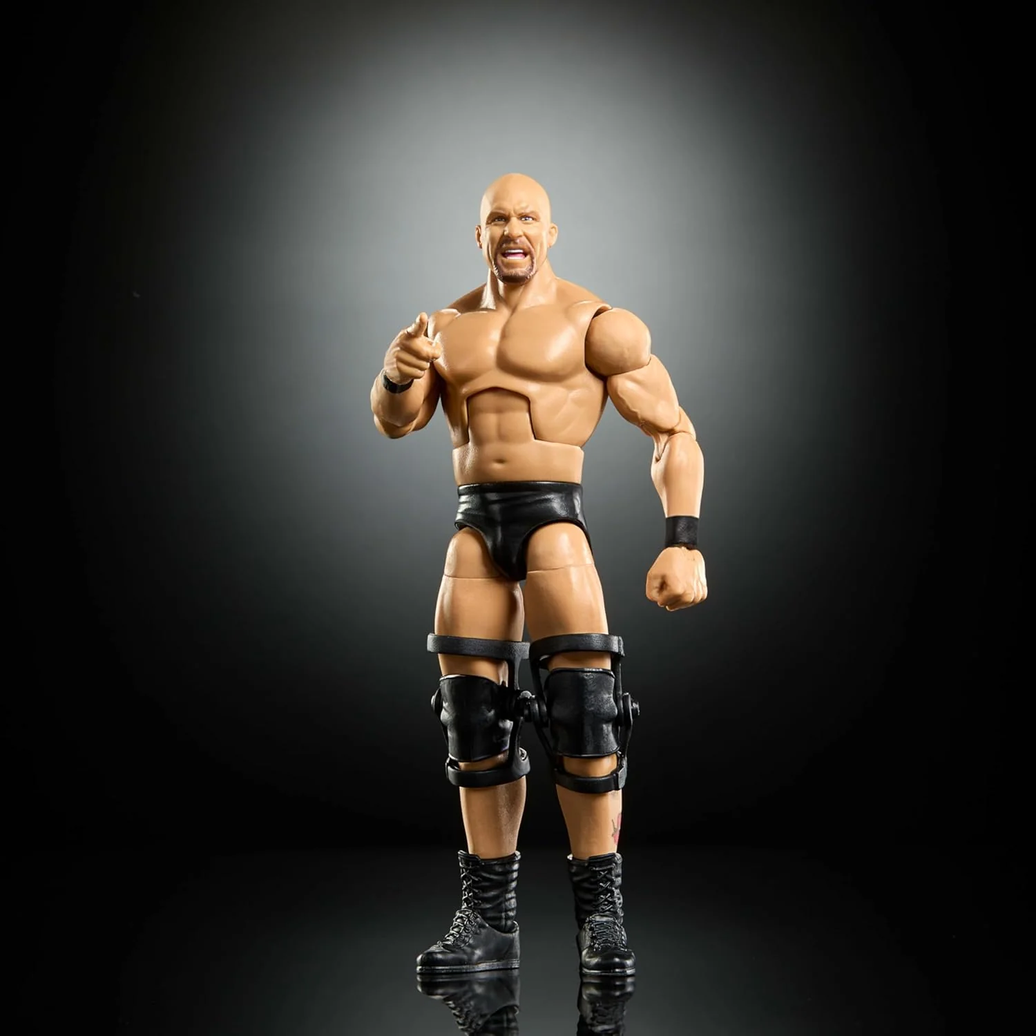 Mattel WWE Elite Actionfigur und Zubehörteile, Greatest Hits 2025, ca. 15 cm große Sammelfigur Stone Cold Steve Austin mit 25 Bewegungspunkten und austauschbaren Händen, JHT58 - Image 5