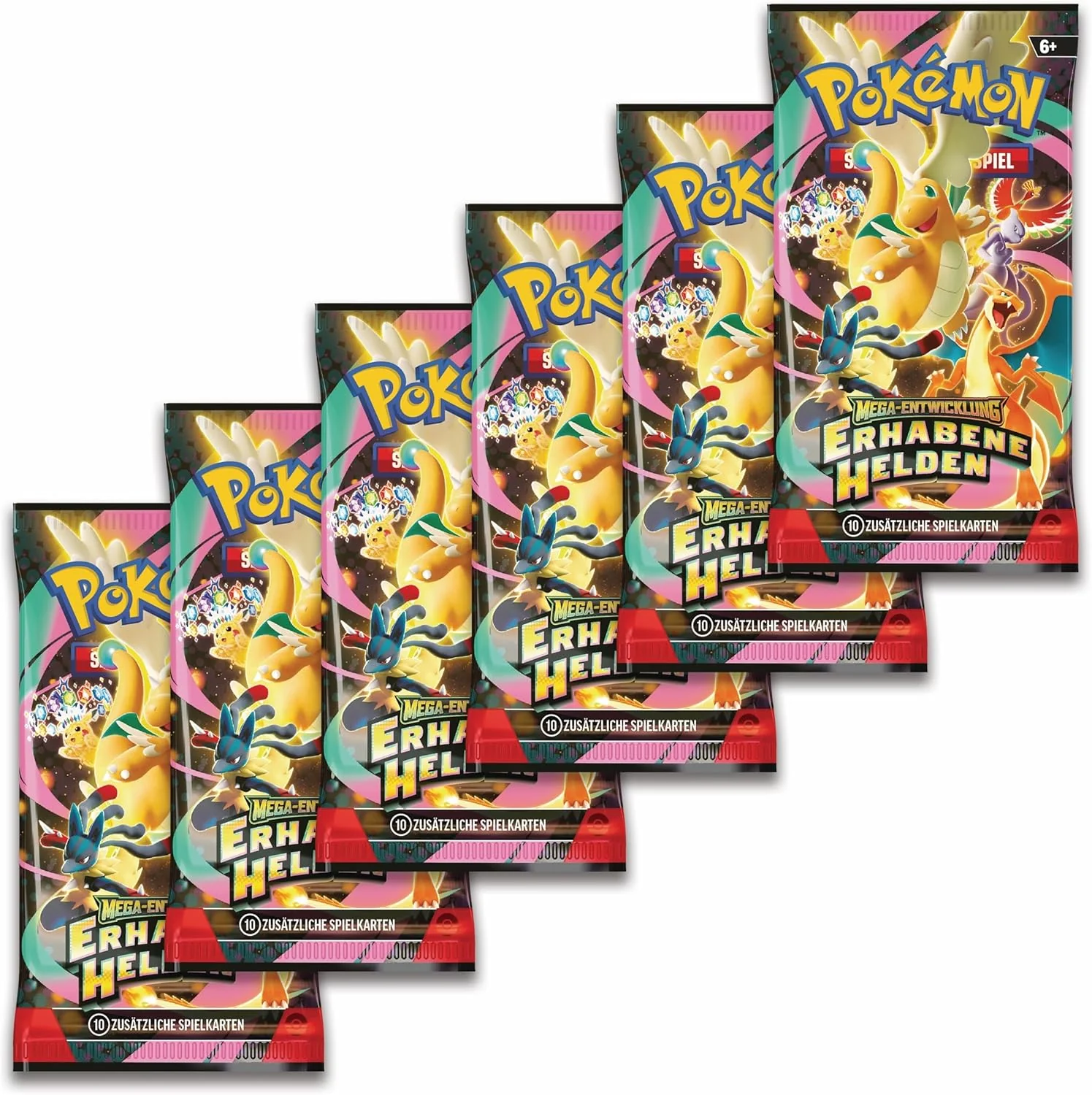 Pokémon-Sammelkartenspiel: Boosterbundle Mega-Entwicklung – Erhabene Helden (6 Boosterpacks - Image 3