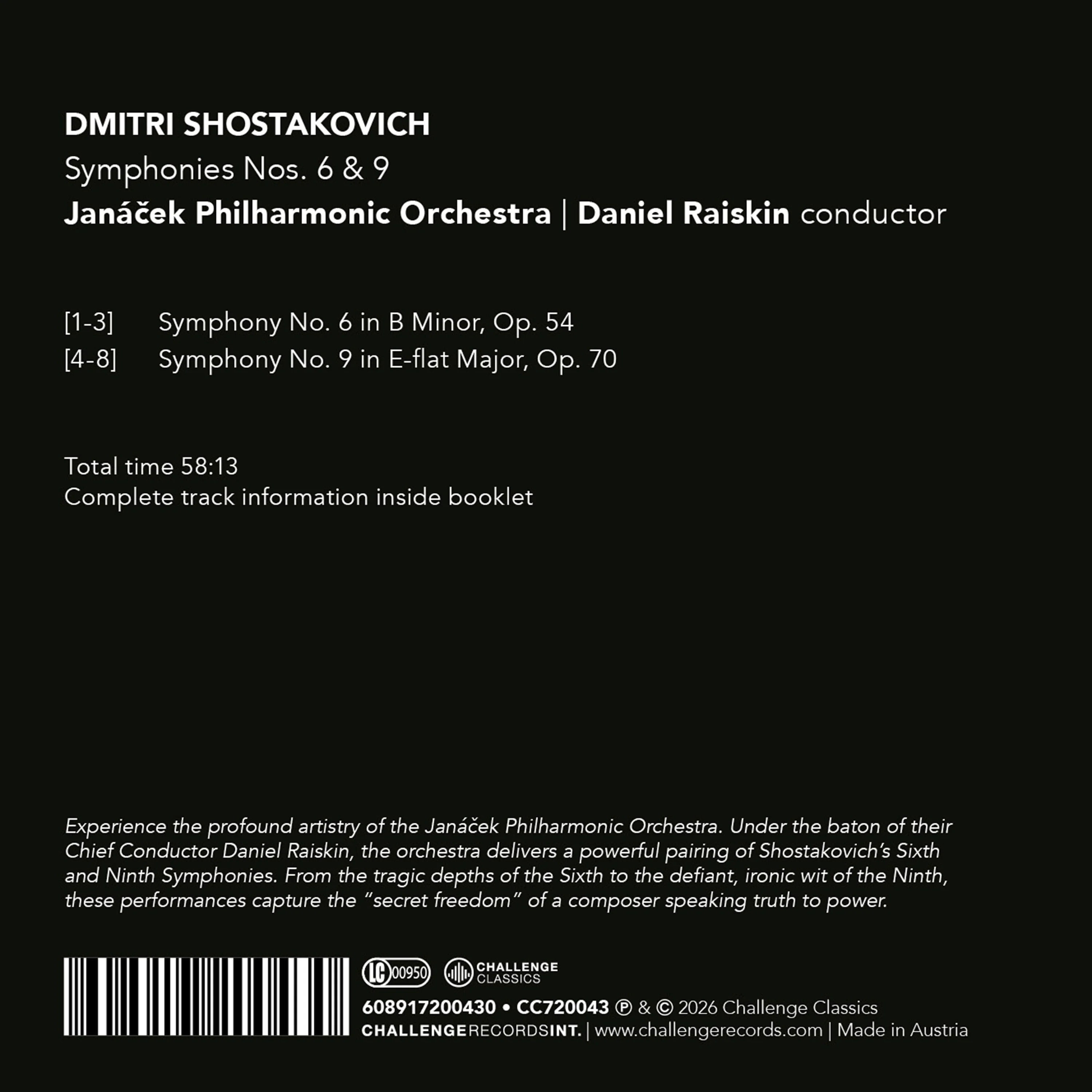 Dmitri Shostakovich: Symphonies Nos. 6 & 9 - Image 2