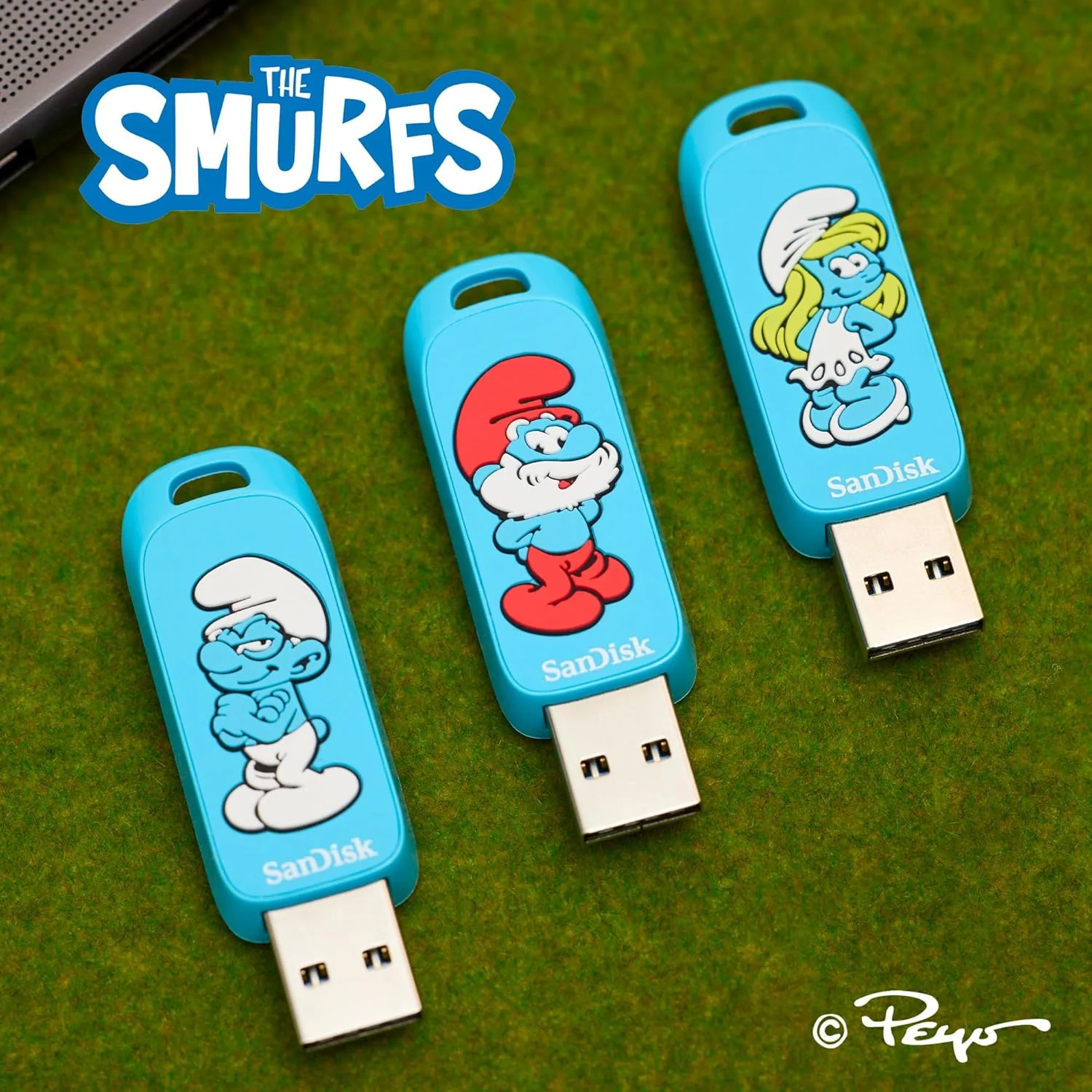 SanDisk 256GB Smurfs USB Flash Drive, Smurfette Edition - Up to 130MB/s, USB Type-A, for Gaming Consoles and Computers - SDCZIS-256G-G46 - Image 3