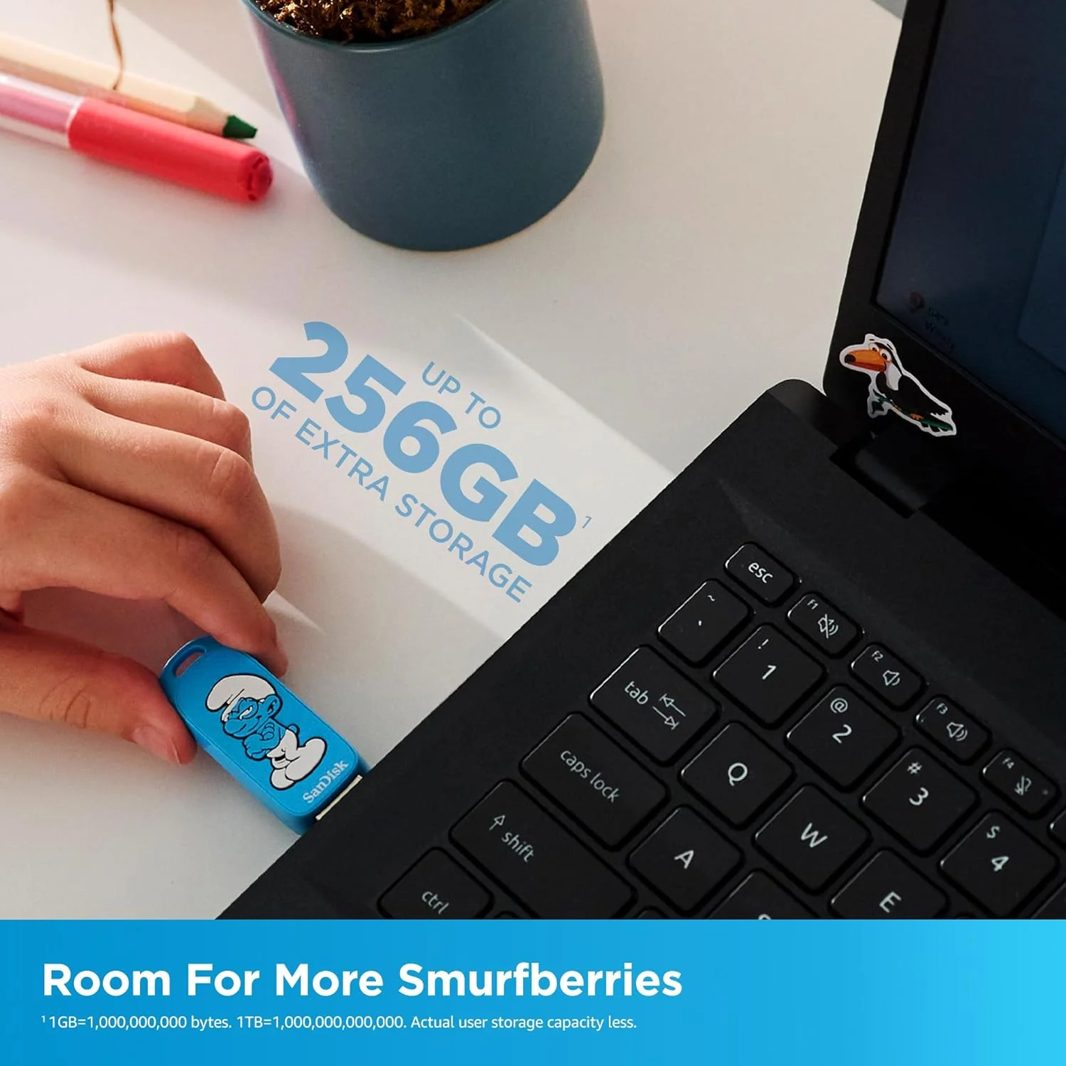 SanDisk 256GB Smurfs USB Flash Drive, Smurfette Edition - Up to 130MB/s, USB Type-A, for Gaming Consoles and Computers - SDCZIS-256G-G46 - Image 5