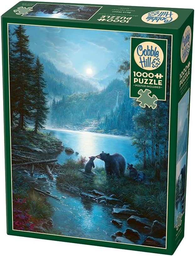 Cobble Hill 1000 Piece Puzzle - Bear Night - Sample Poster Included - Image 3