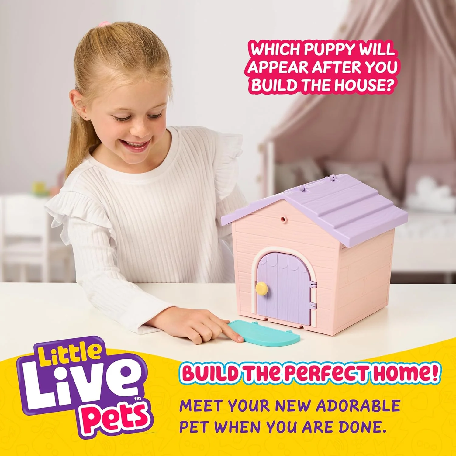 Little Live Pets Pink & Purple Home - My Puppy's Home Minis Plush Toy and Kennel Playset Surprise Reveal! - Image 5