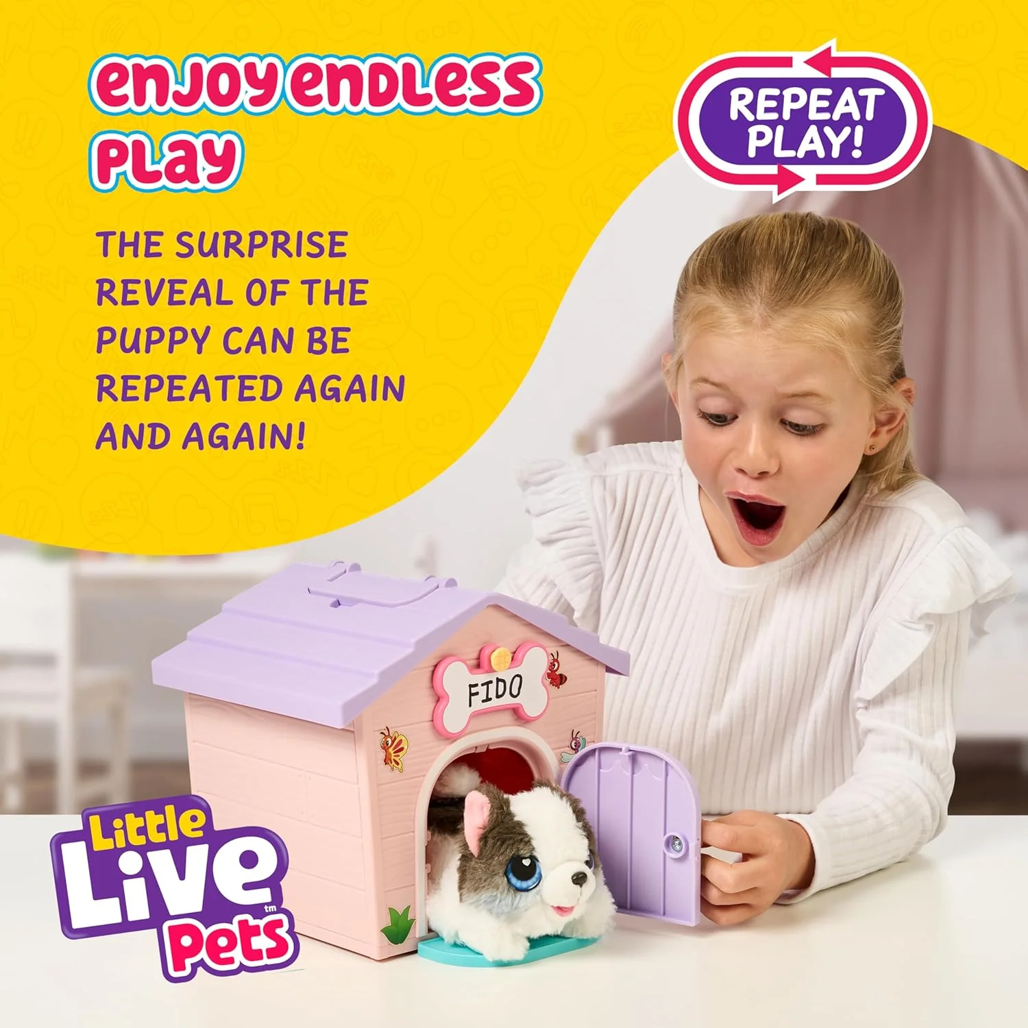 Little Live Pets Pink & Purple Home - My Puppy's Home Minis Plush Toy and Kennel Playset Surprise Reveal! - Image 6