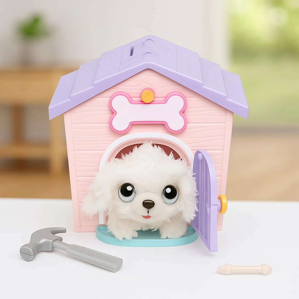 Little Live Pets Pink & Purple Home - My Puppy's Home Minis Plush Toy and Kennel Playset Surprise Reveal! - Image 7