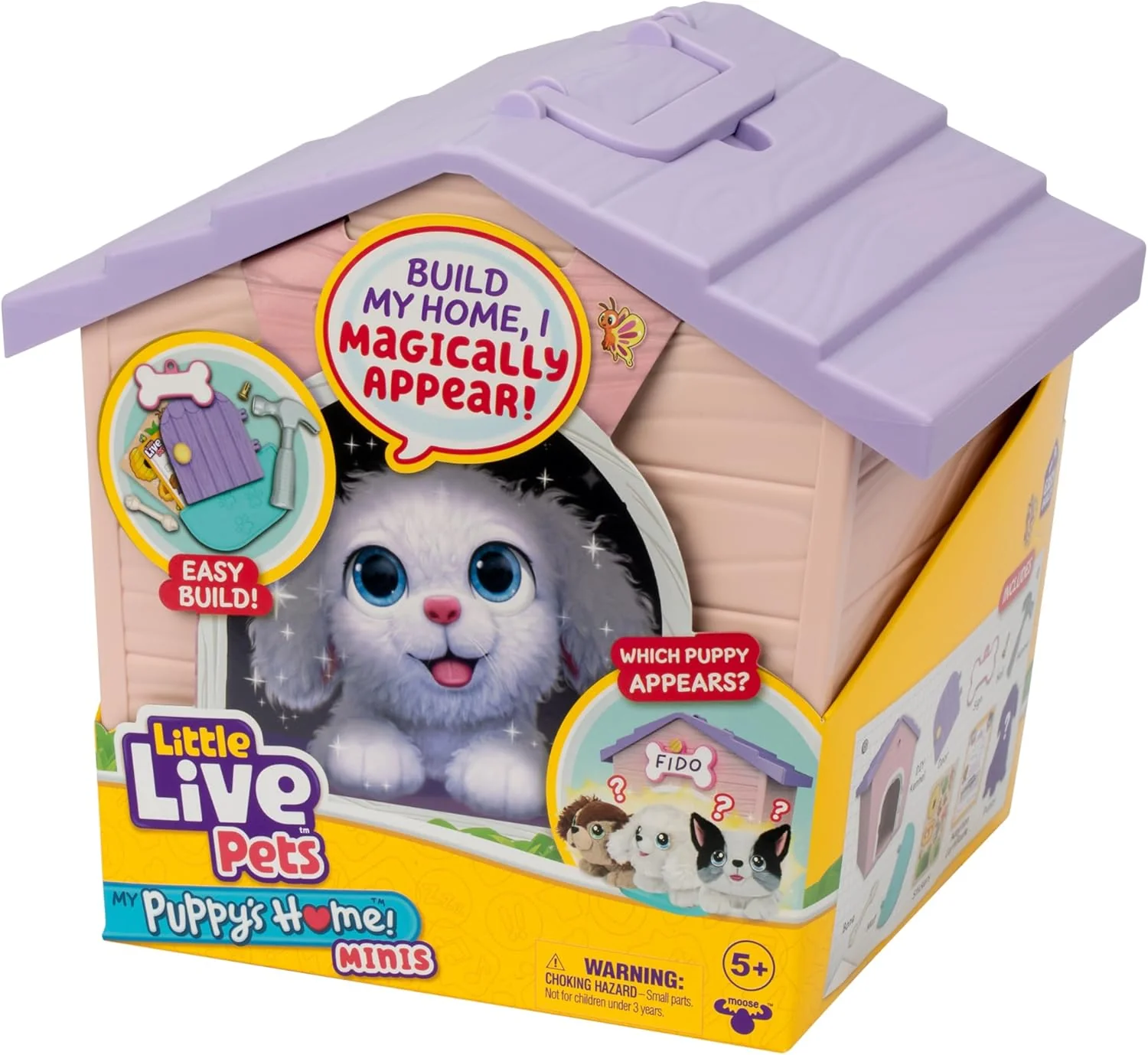 Little Live Pets Pink & Purple Home - My Puppy's Home Minis Plush Toy and Kennel Playset Surprise Reveal! - Image 8