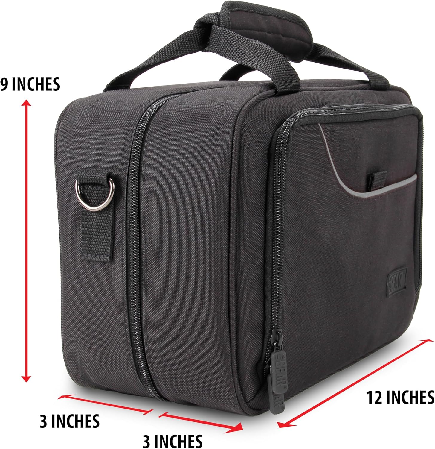 USA Gear Kartendeck-Aufbewahrungstasche, kompatibel mit TCG- und CCG-Kartenspielen – Kartenschutztasche mit Riemen, Anpassbarer Innenraum – Passend für Boxen und lose Karten – Schwarz - Image 2