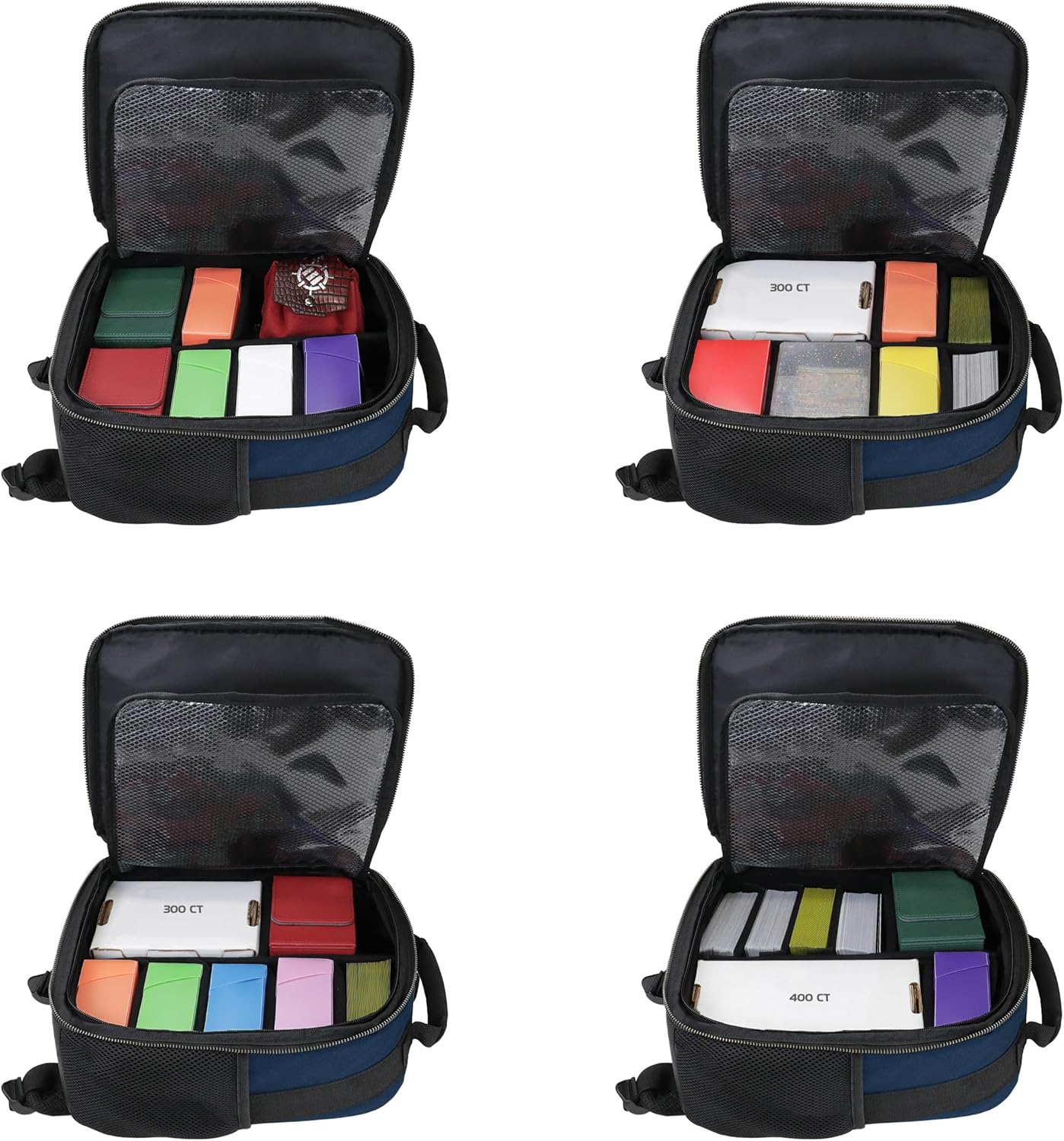 ENHANCE Collector's Edition Kleine Karten-Rucksack - Karten-Protektor Bildschirm, Aufbewahrung, Deckboxen - TCG Rucksack mit Spielmattenhalter, Kompatibel mit Magic the Gathering (Drachen Blau - Image 4