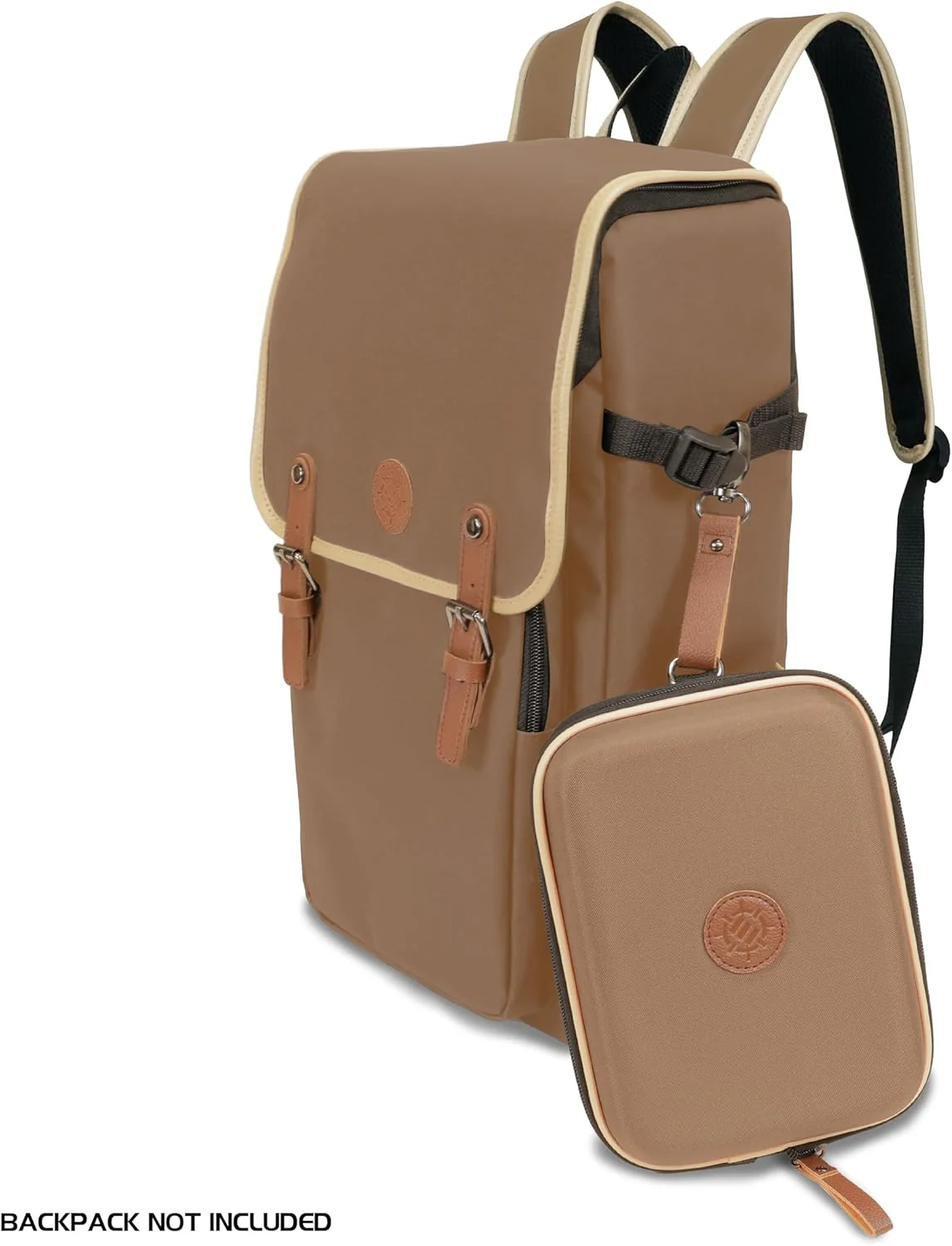 ENHANCE Designer Edition Würfeltablett – Würfel-Case & Würfelhalter für 28+ Würfel mit robuster Eva-Schale & Schutz – Würfelbrett mit herausnehmbarem Halter für DND & andere RPG Spiele (Bräunen - Image 4