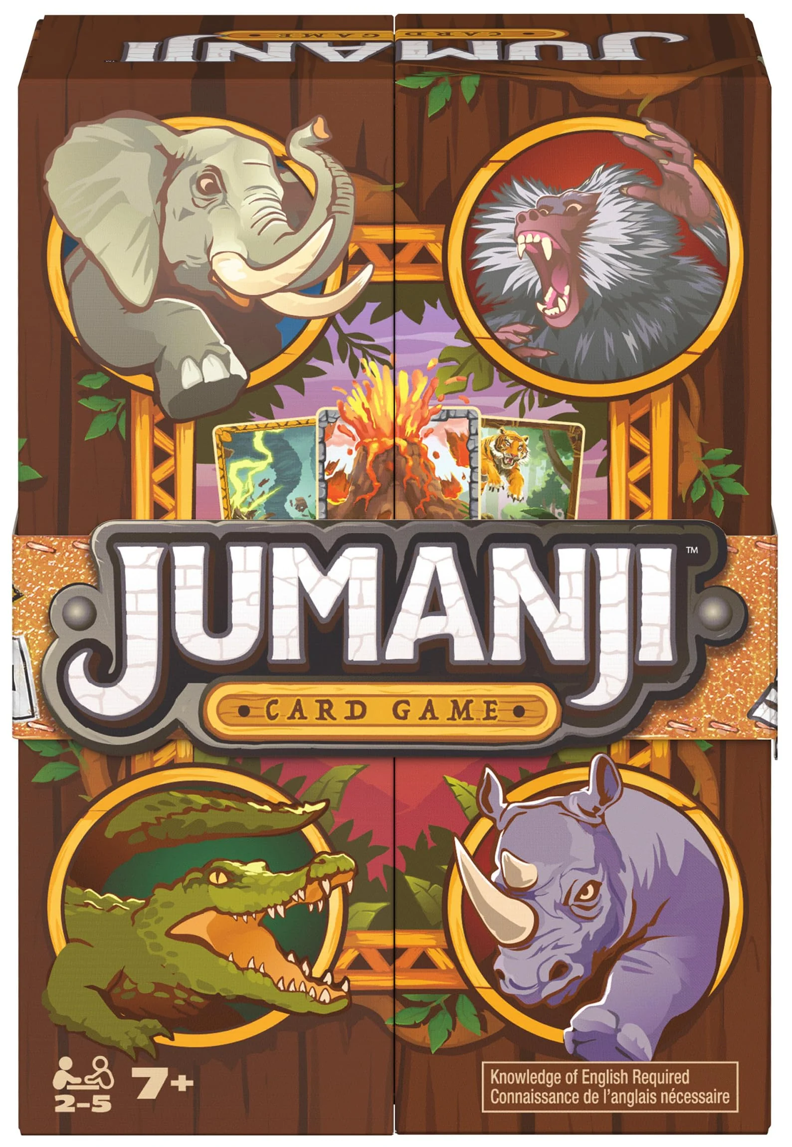 Spin Master Games, Jumanji Card Game, Experience the Thrilling Adventure Based on The Action-Comedy Movie, Take on Jungle Challenges for Kids, Adults & Family Game Night, 2-5 Players, for Ages 7 & Up
