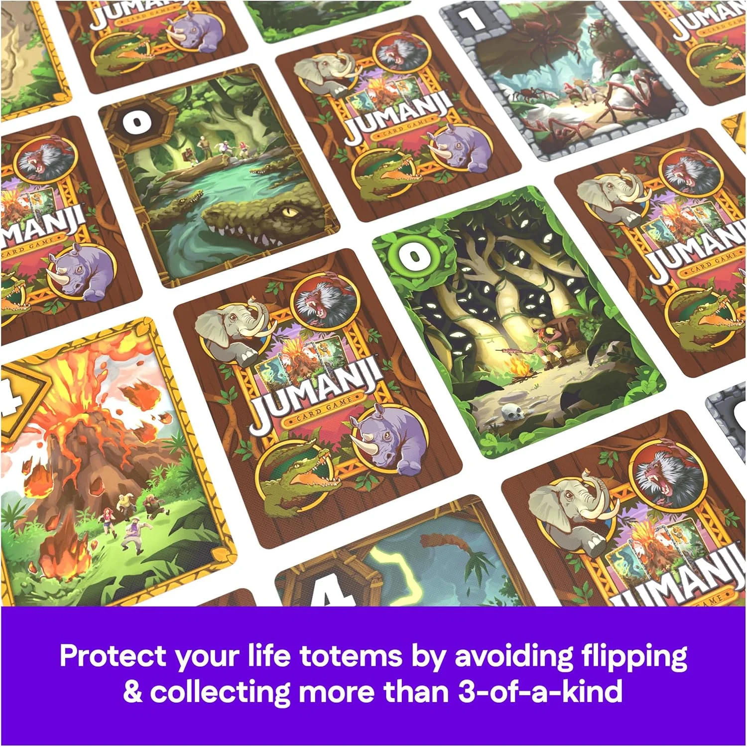 Spin Master Games, Jumanji Card Game, Experience the Thrilling Adventure Based on The Action-Comedy Movie, Take on Jungle Challenges for Kids, Adults & Family Game Night, 2-5 Players, for Ages 7 & Up - Image 5