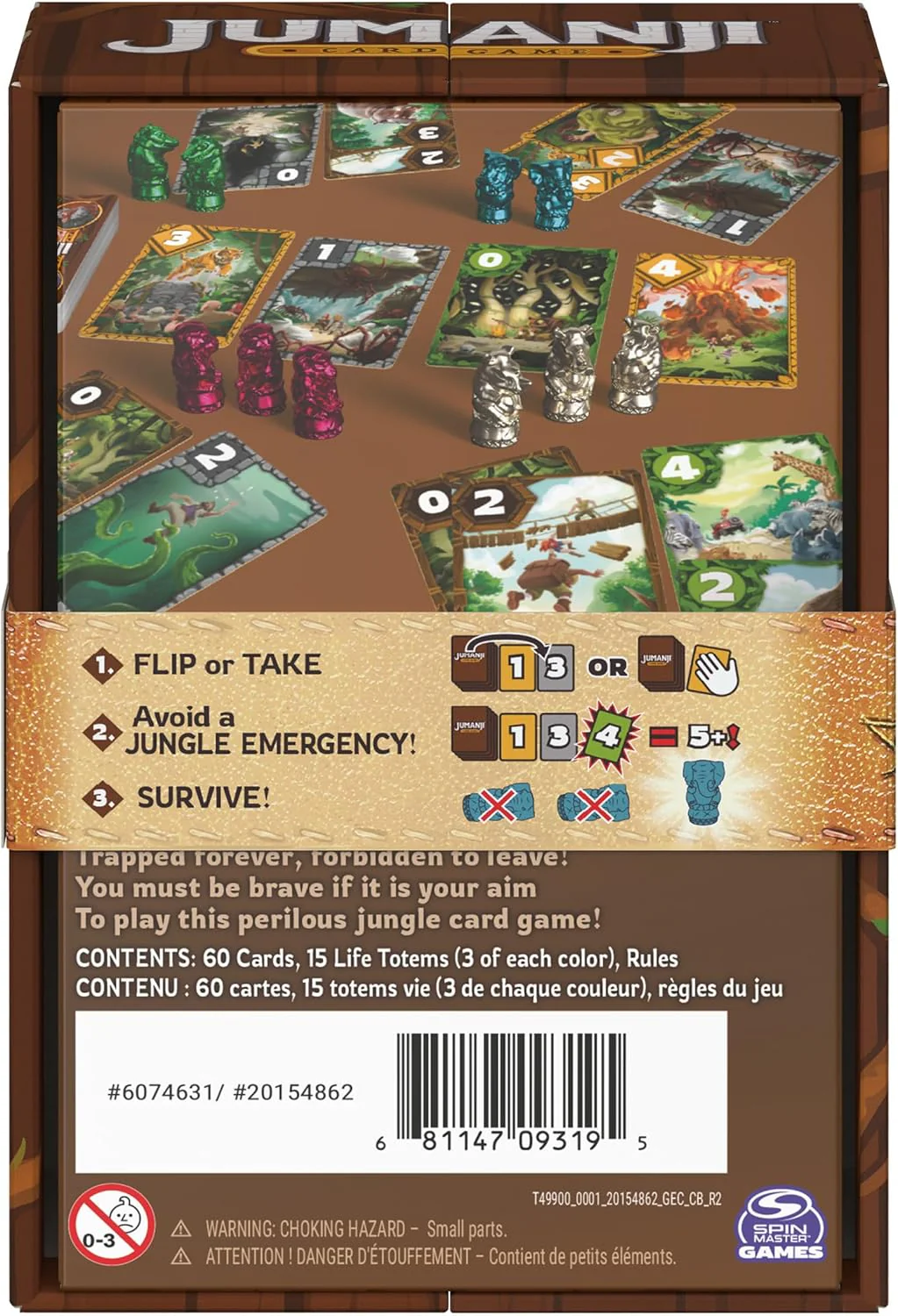 Spin Master Games, Jumanji Card Game, Experience the Thrilling Adventure Based on The Action-Comedy Movie, Take on Jungle Challenges for Kids, Adults & Family Game Night, 2-5 Players, for Ages 7 & Up - Image 7