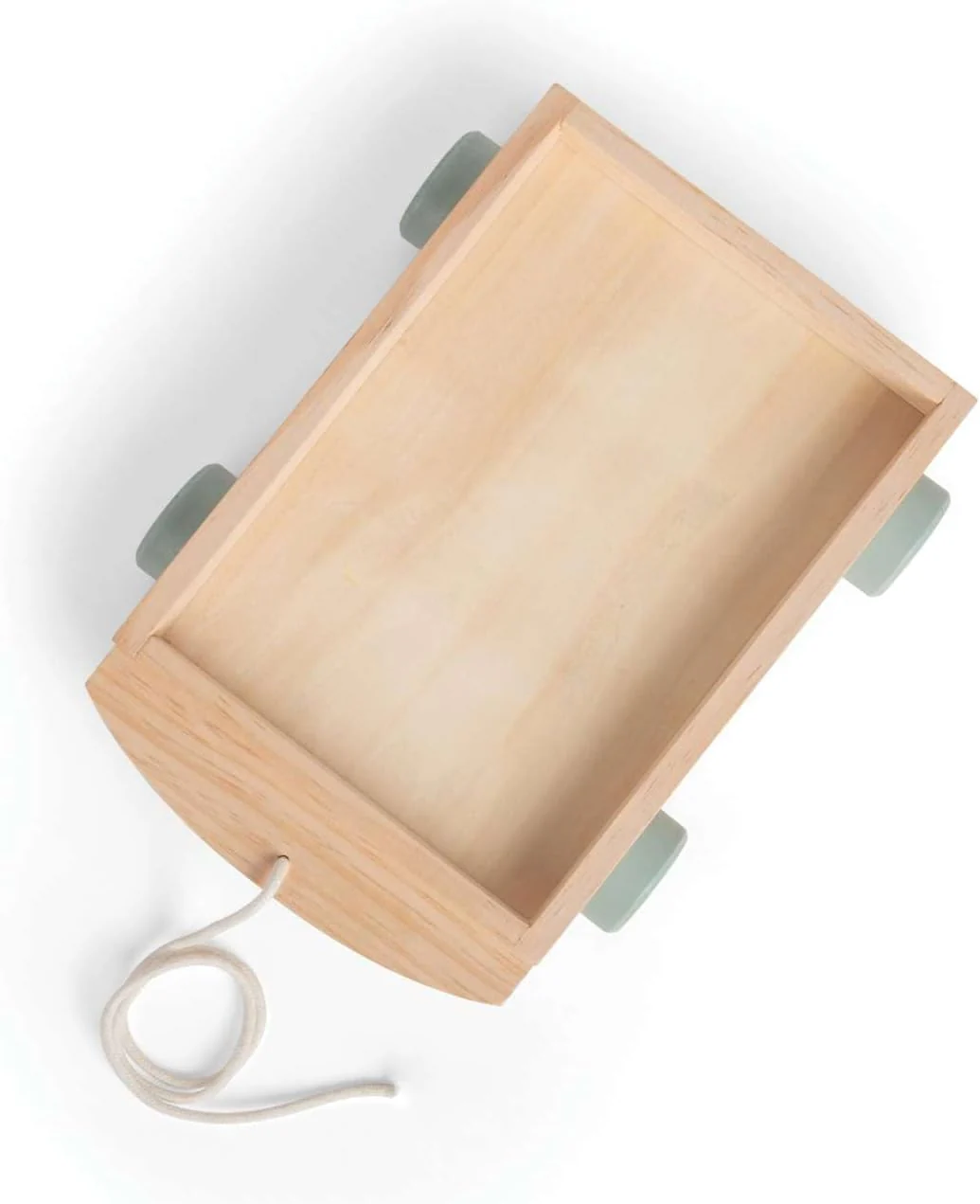 Bigjigs Toys FSC Certified Brick Pull Along Cart - Wooden Pull Along Wagon with Baby Blocks for 18 months +, Sustainable Pull Along Toy & Wooden Baby Walker, Educational Shape Game - Image 3