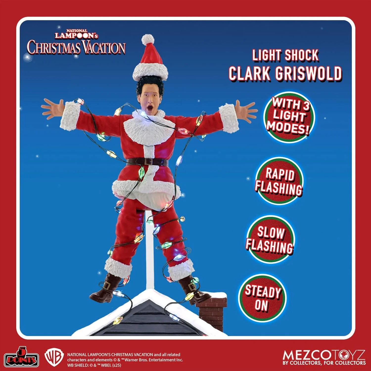 Mezco 5 Points National Lampoon's Christmas Vacation Light Shock Clark Griswold Action Figure - Image 2