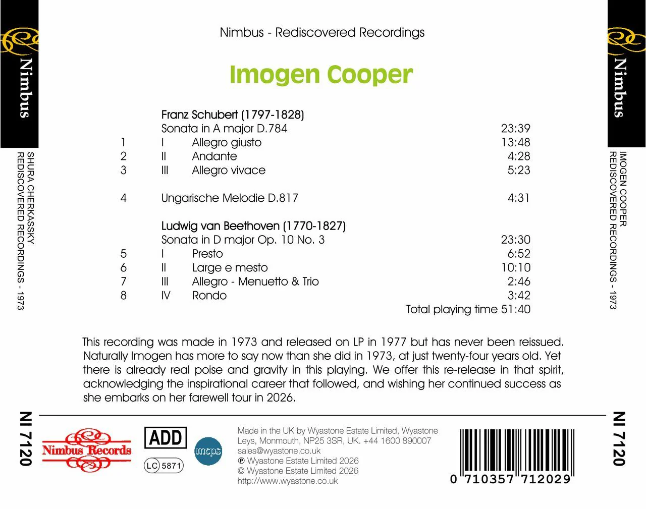 Imogen Cooper: Nimbus Rediscovered Recordings - Image 2