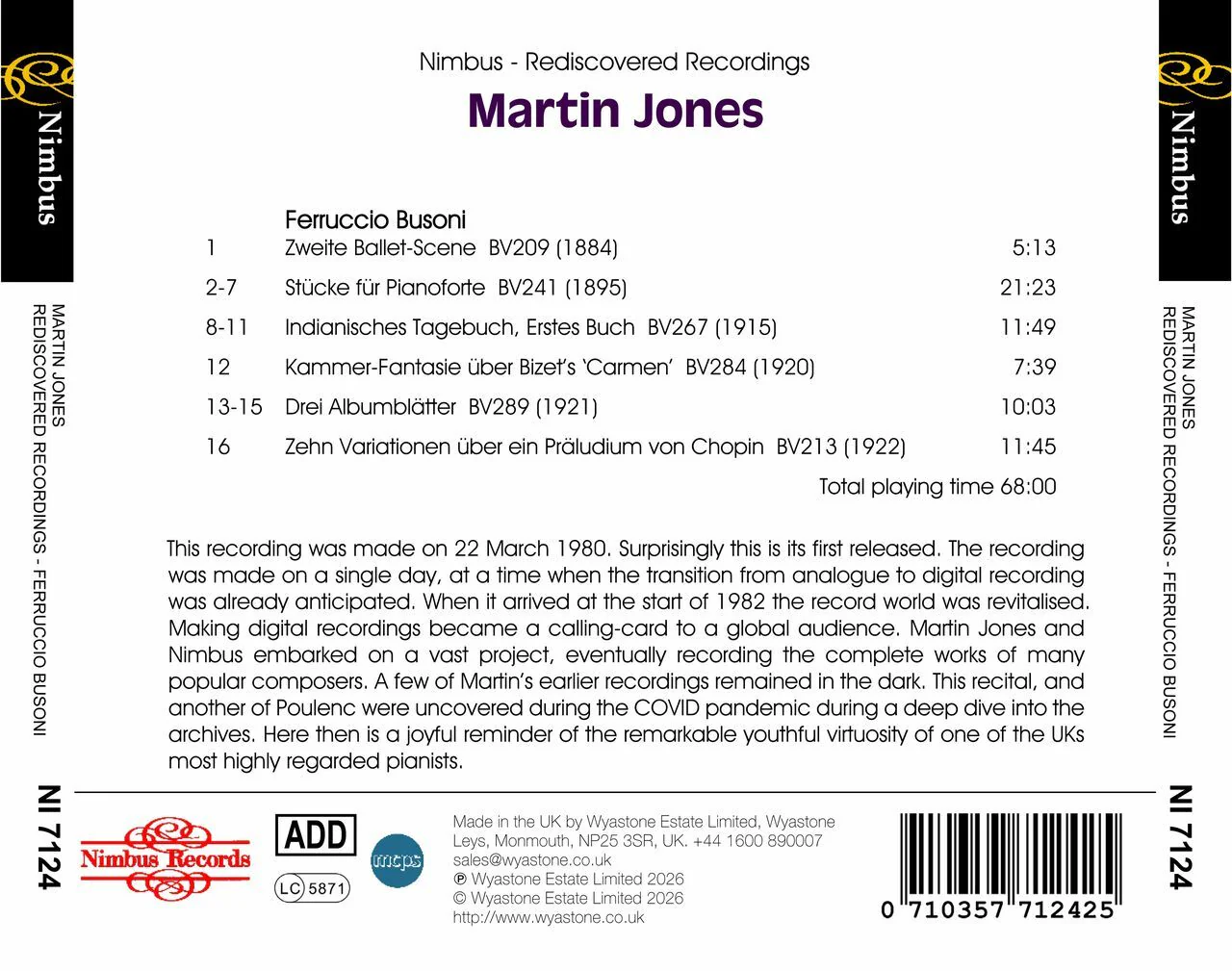 Martin Jones: Nimbus Rediscovered Recordings - Image 2