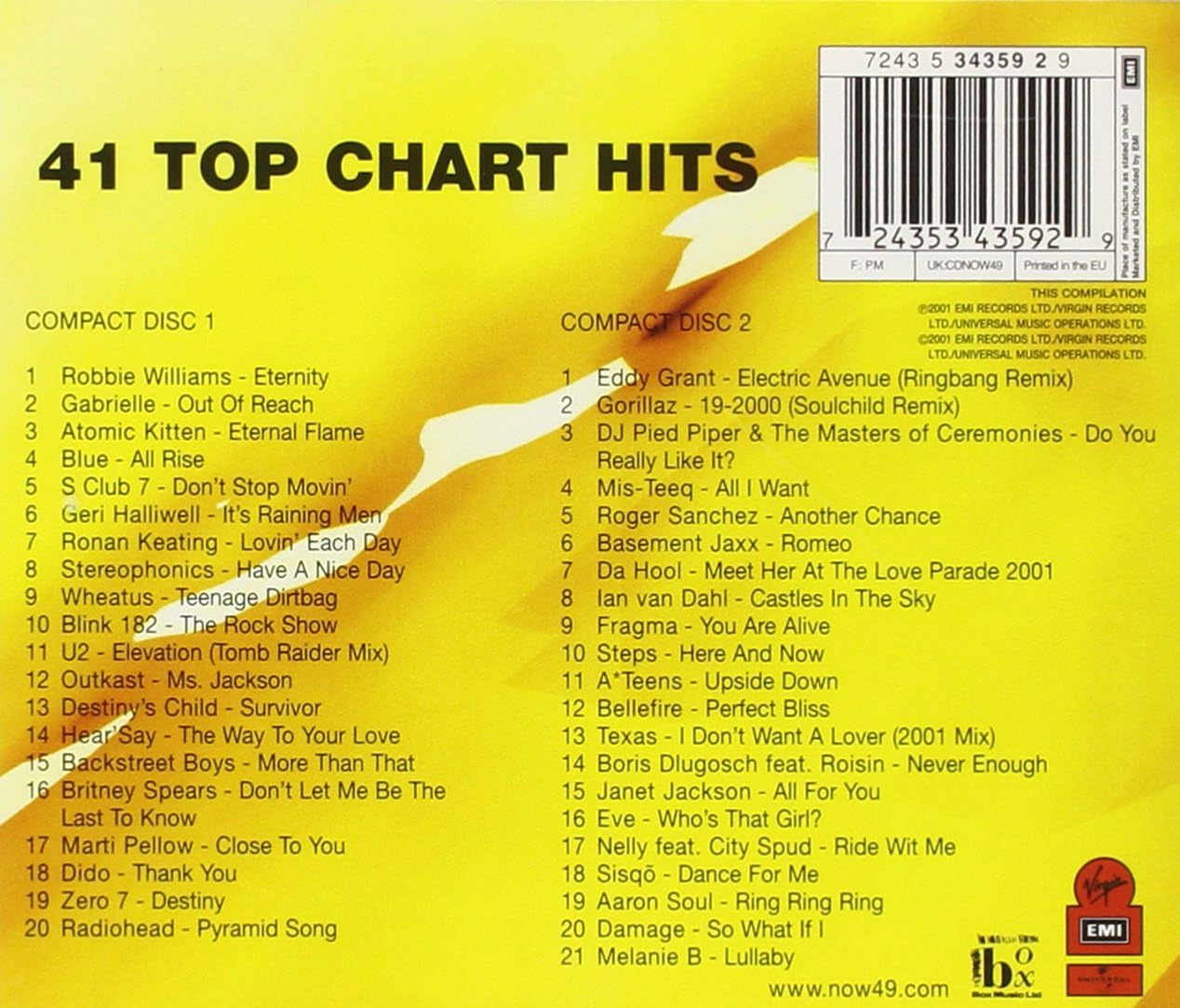NOW That's What I Call Music! Vol. 49 UK Series - Image 3